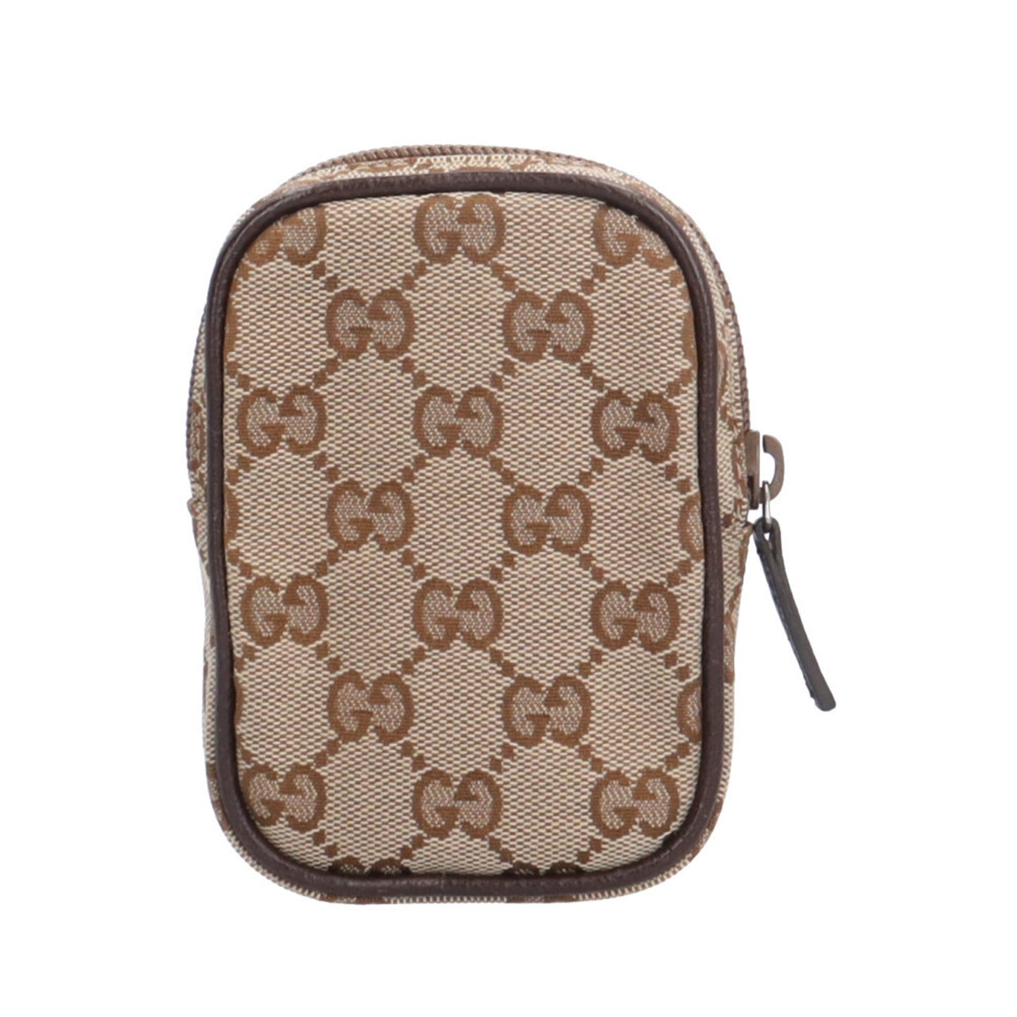 Gucci Beige Brown Gg Canvas Pouch