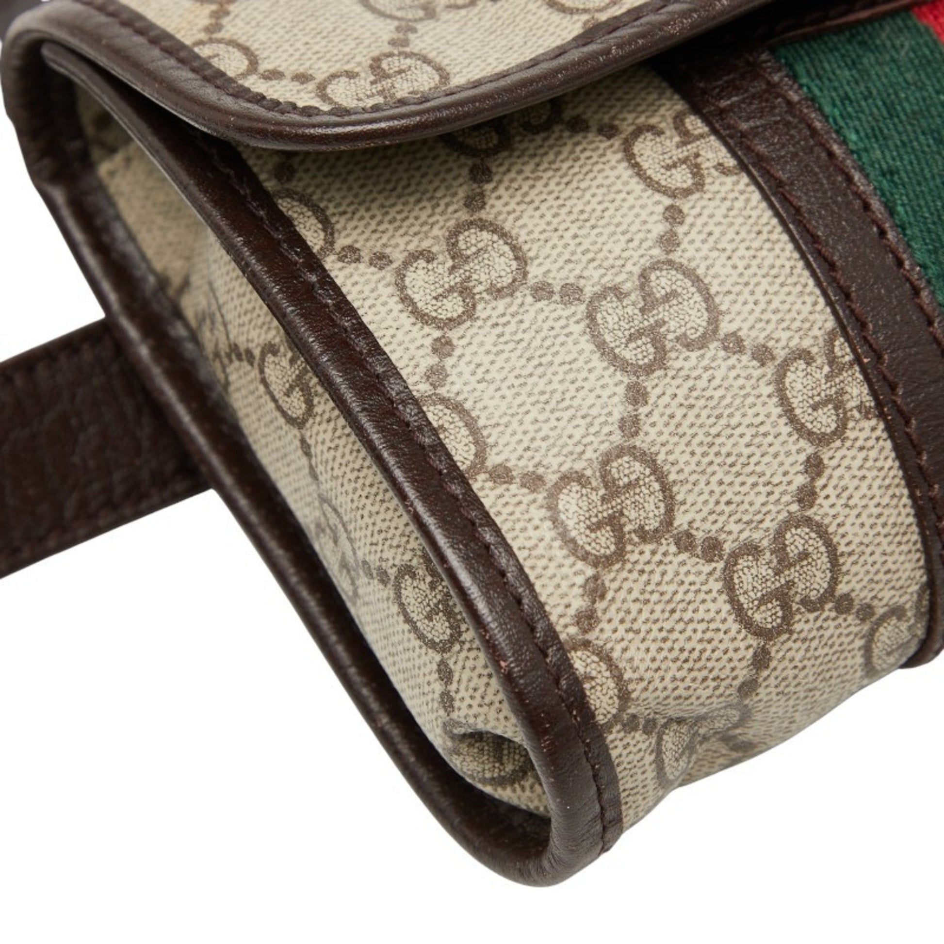 Gucci Sherry Line Beige Multi-Color Pvc Leather Sling Bag