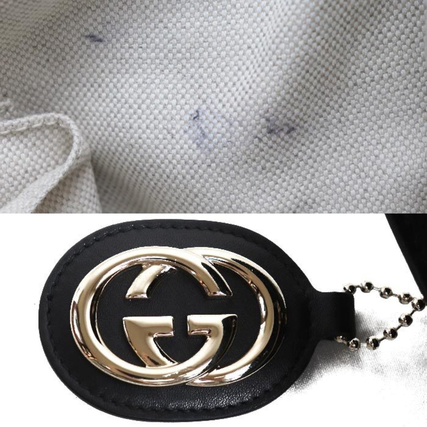 Gucci Black Leather Tote Bag
