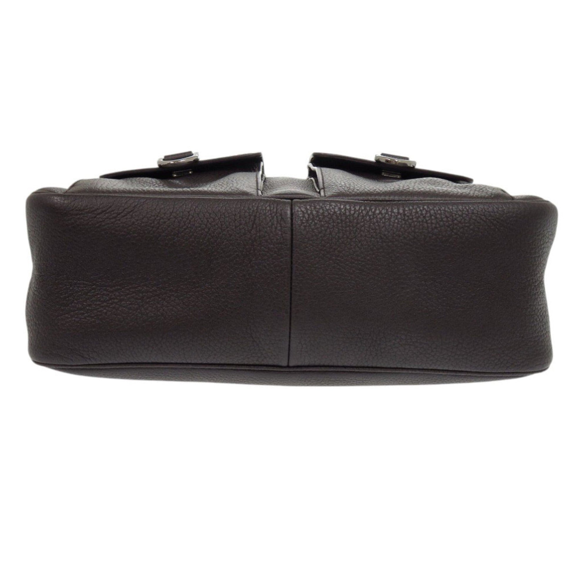Gucci Dark Brown Leather Handbag Shoulder Bag
