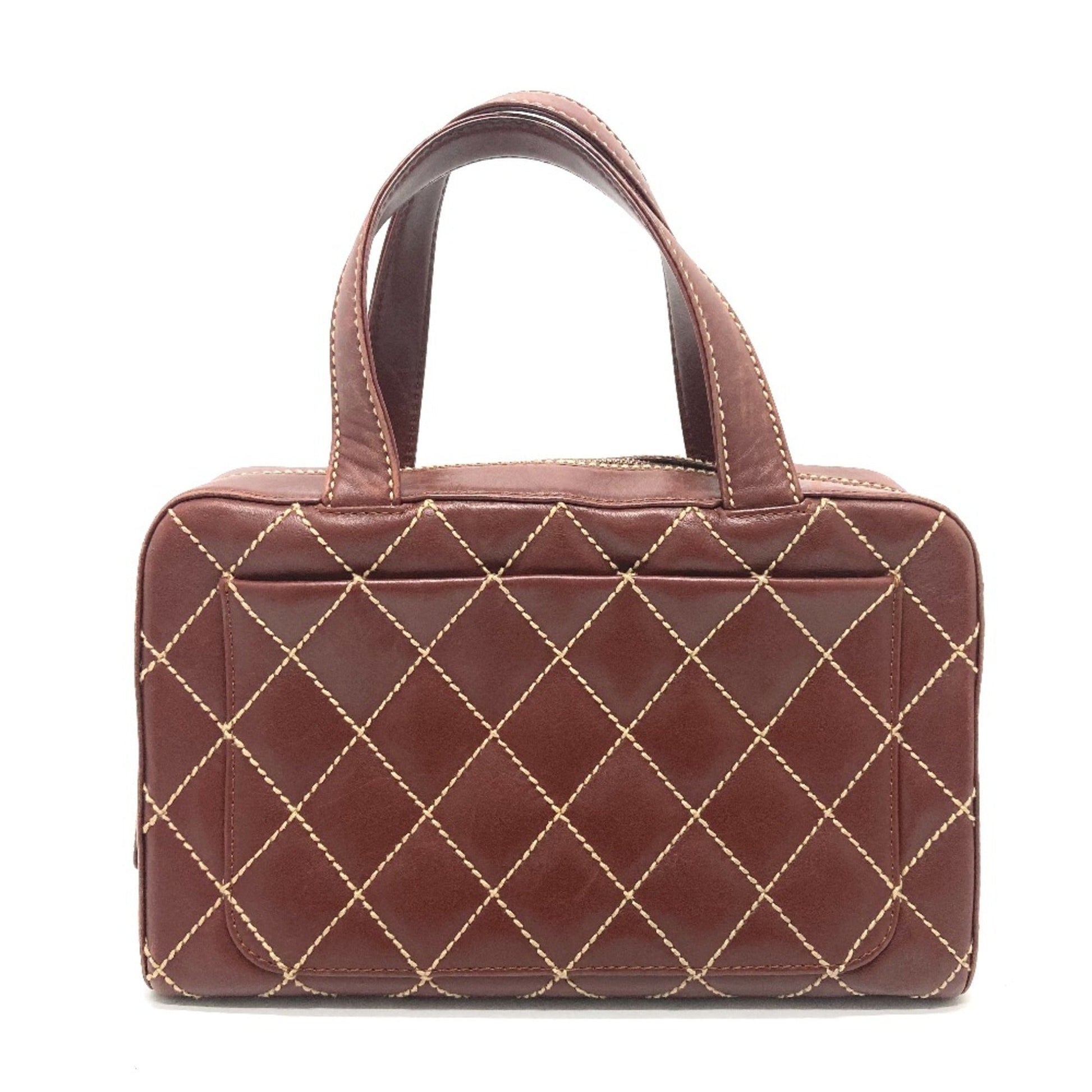 Chanel CC Mark bag   Hand Bag Brown SilverHardware