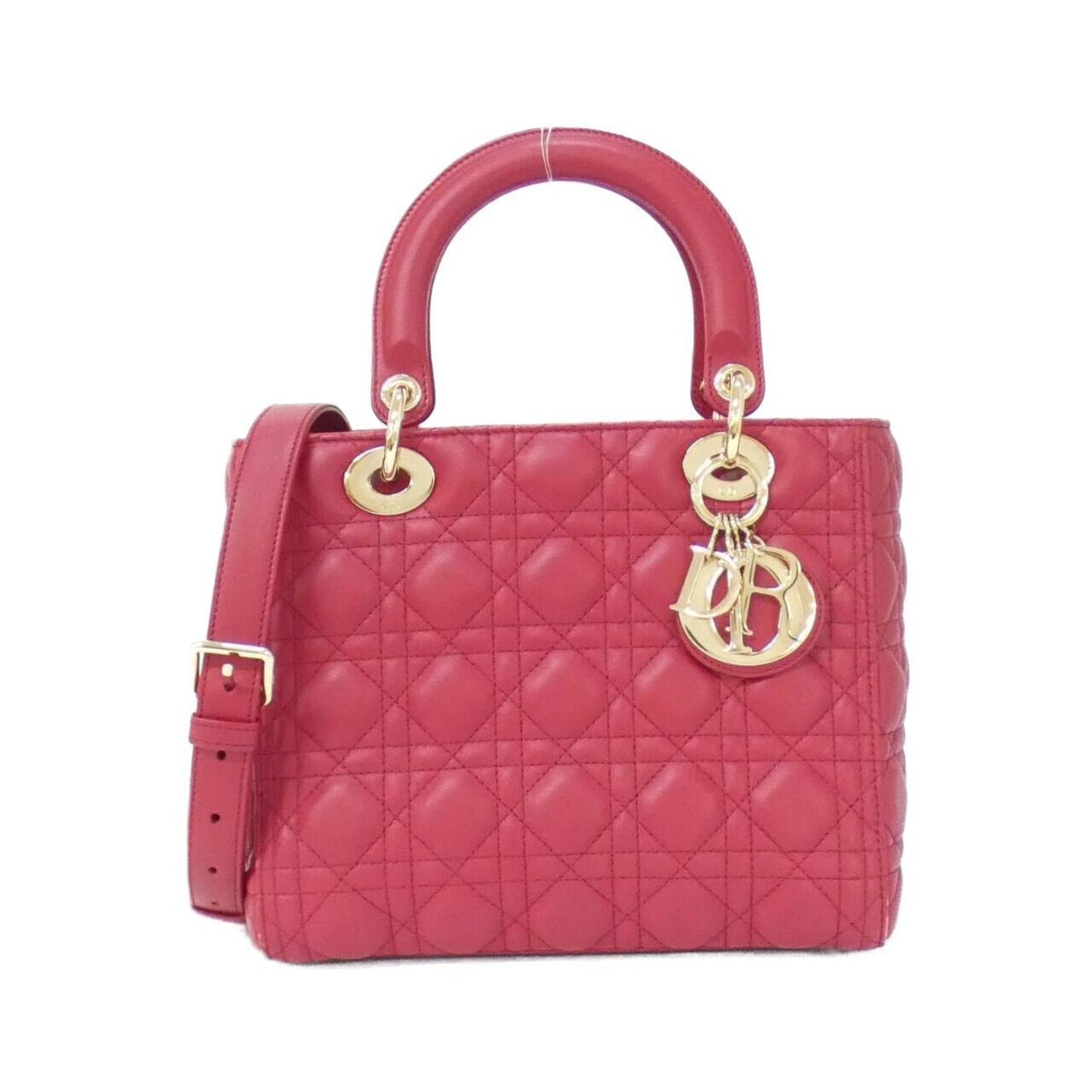Dior Handbag Christian Cherry Leather Red