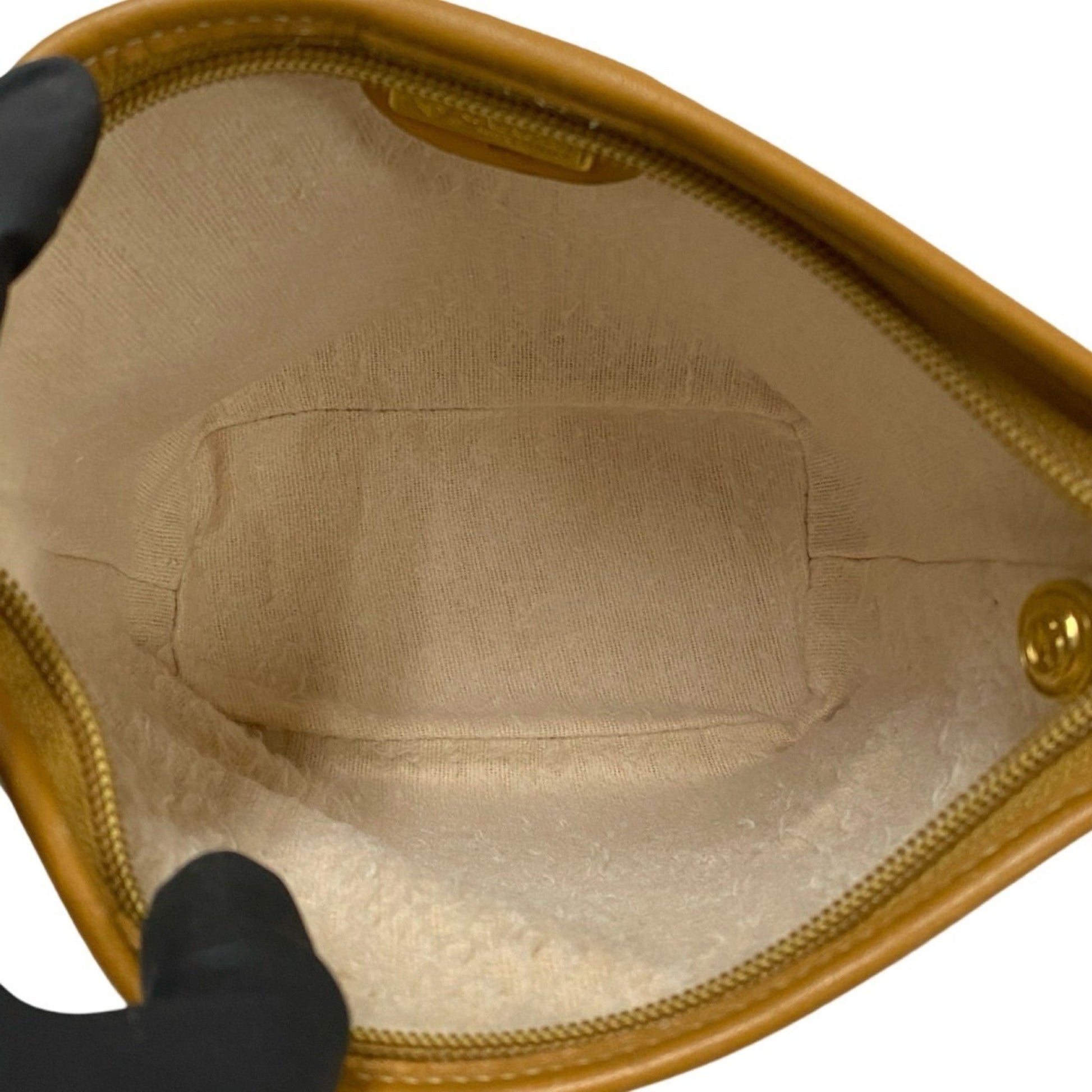 Gucci Brown Camel Leather Pvc Pochette Shoulder Bag