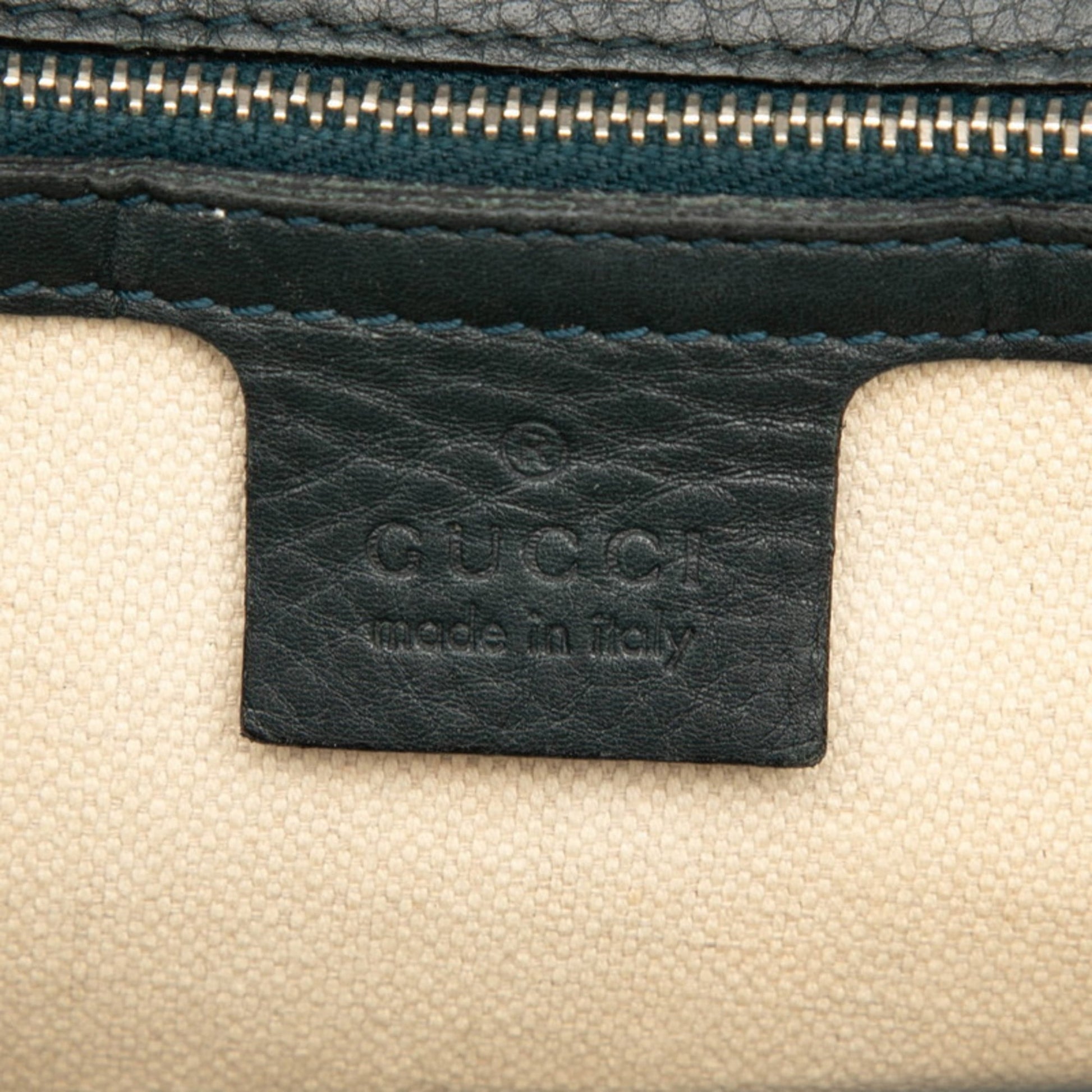 Gucci Green Leather Handbag Shoulder Bag