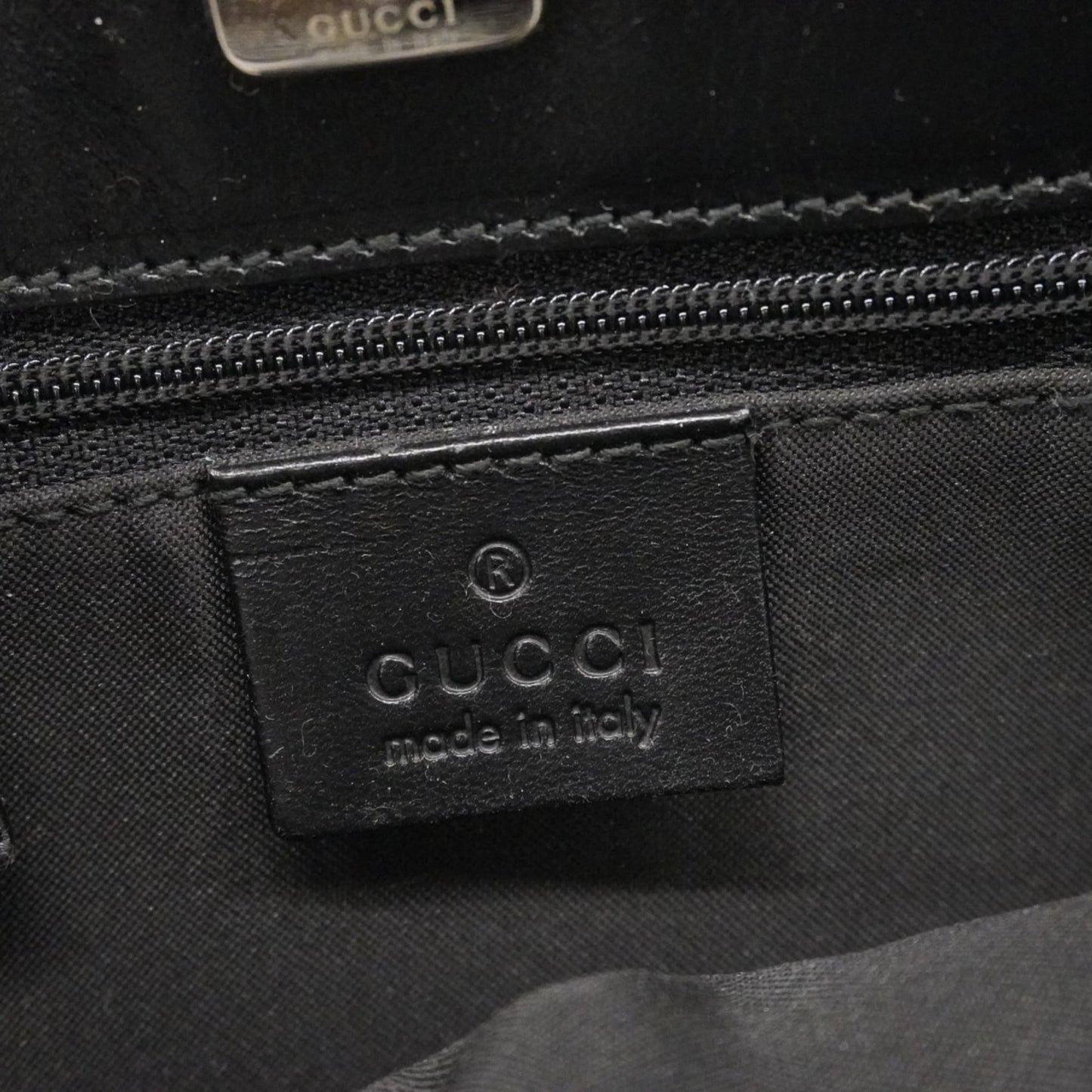 Gucci Black Brown Canvas Handbag