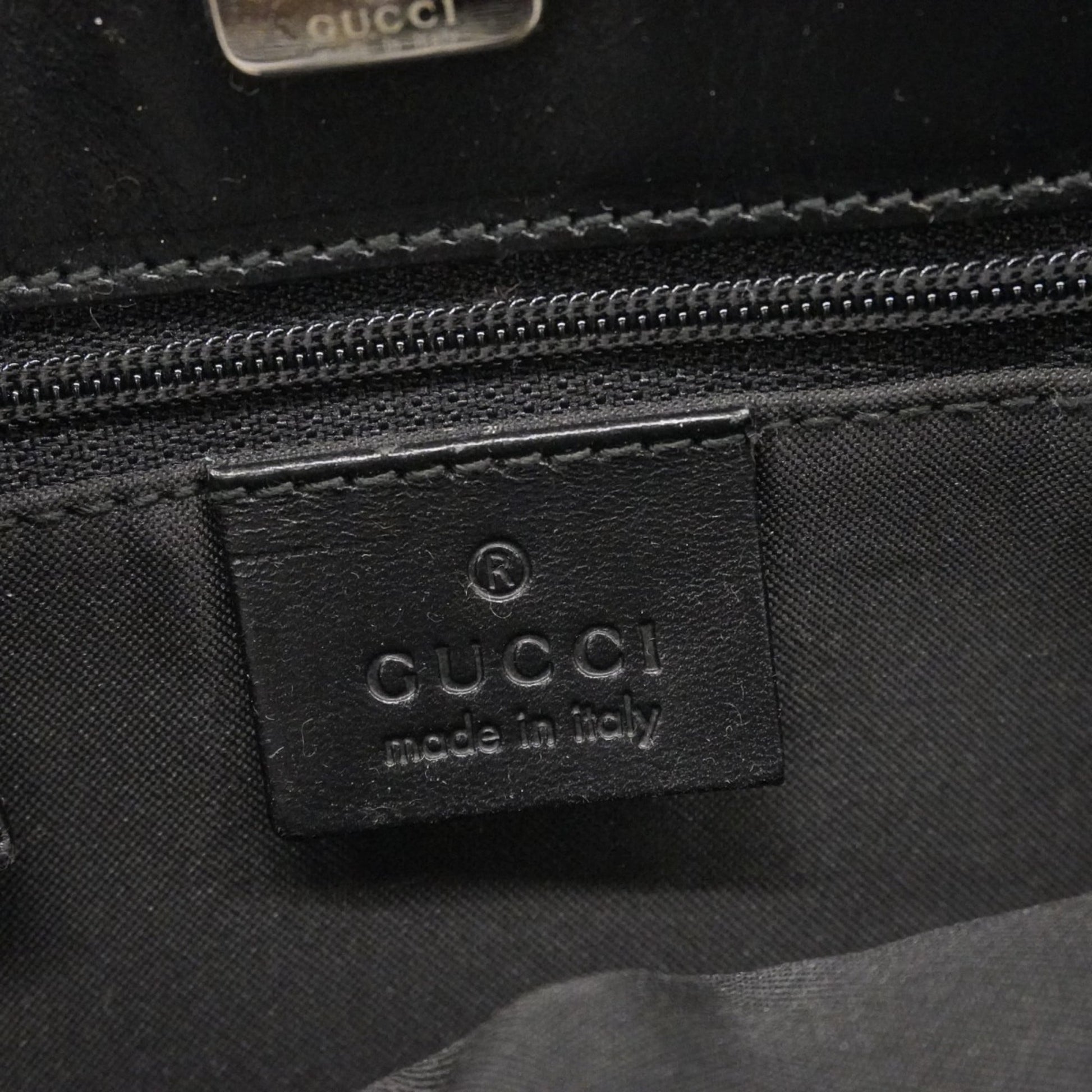 Gucci Black Brown Canvas Handbag