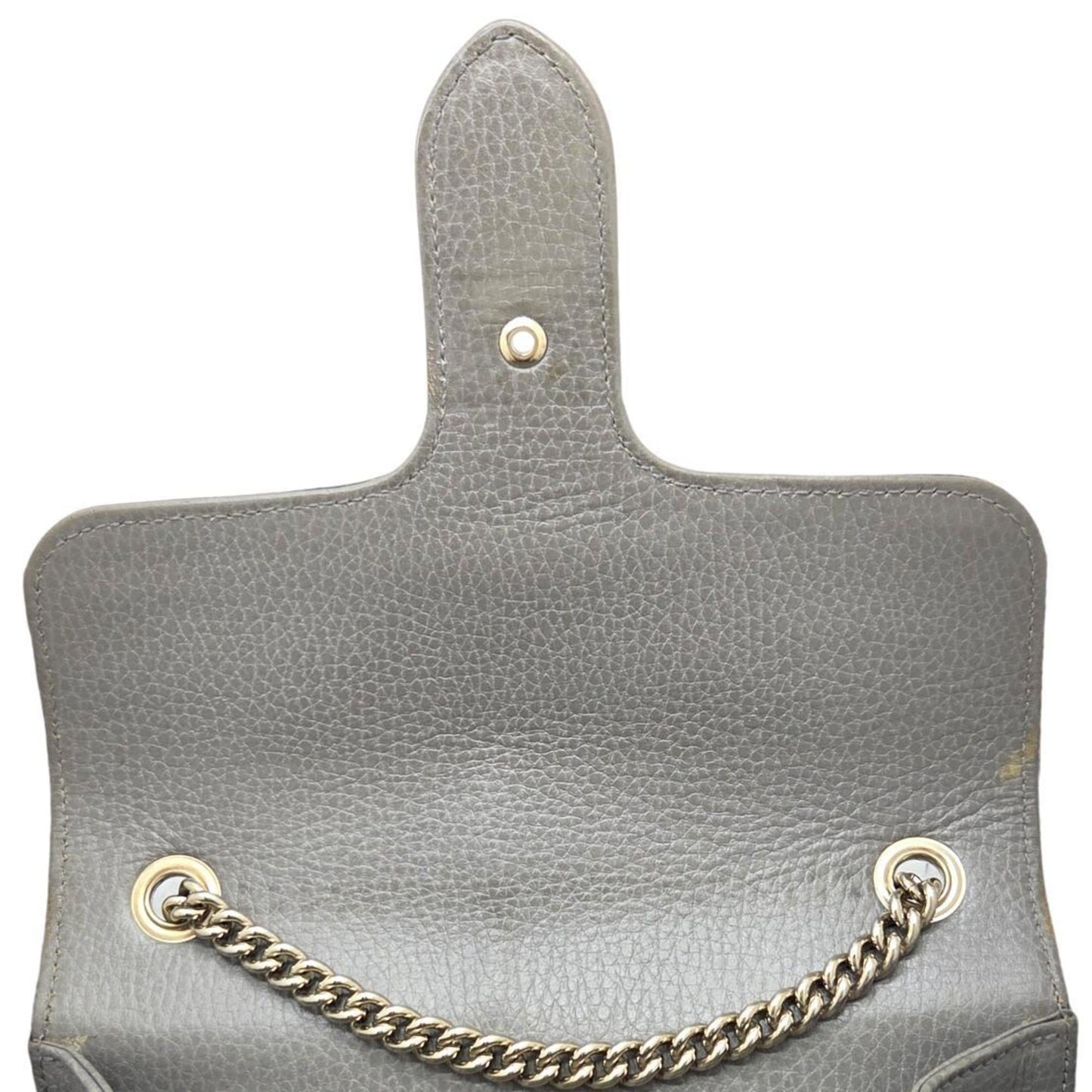 Gucci Gray Leather Shoulder Bag