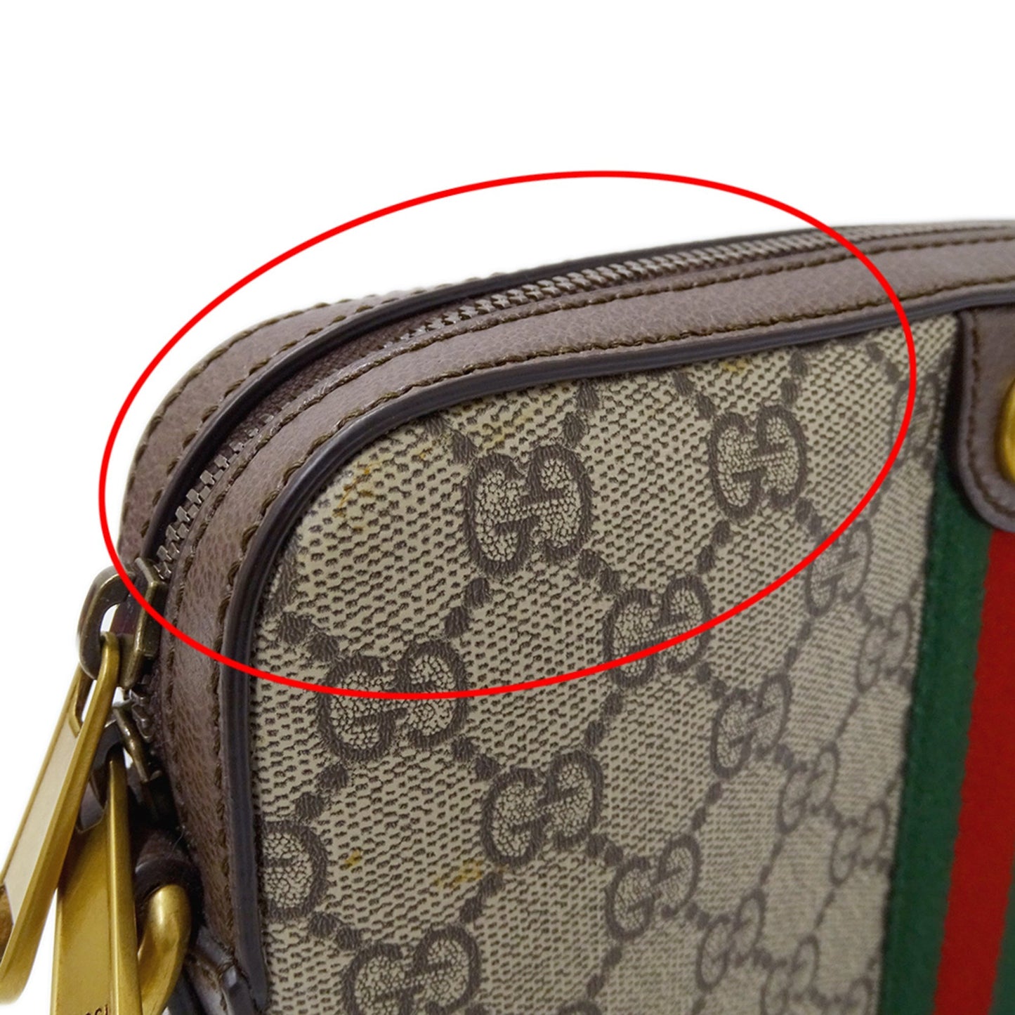 Gucci Beige Brown Gg Supreme Canvas Clutch Bag Shoulder Bag