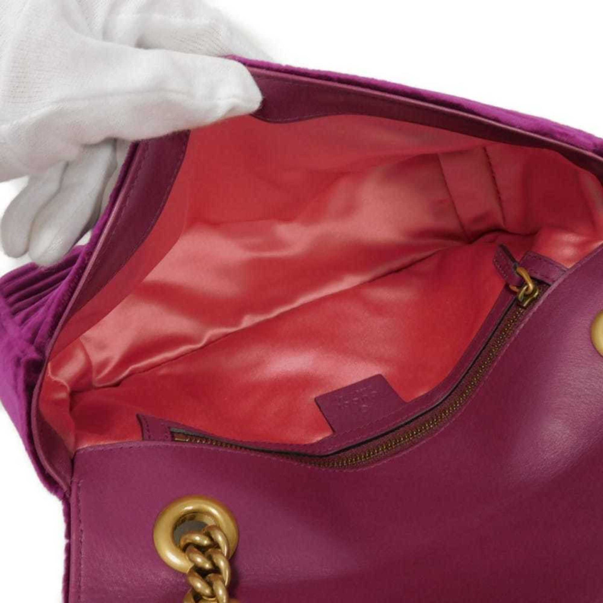 Gucci Purple Velvet Shoulder Bag