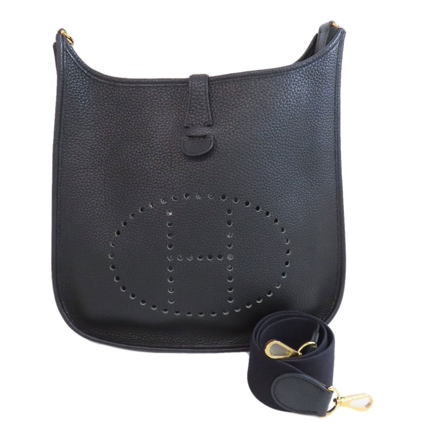 Hermes Evelyne Togo Shoulder Bag Leather Black Shoulder Bag 1