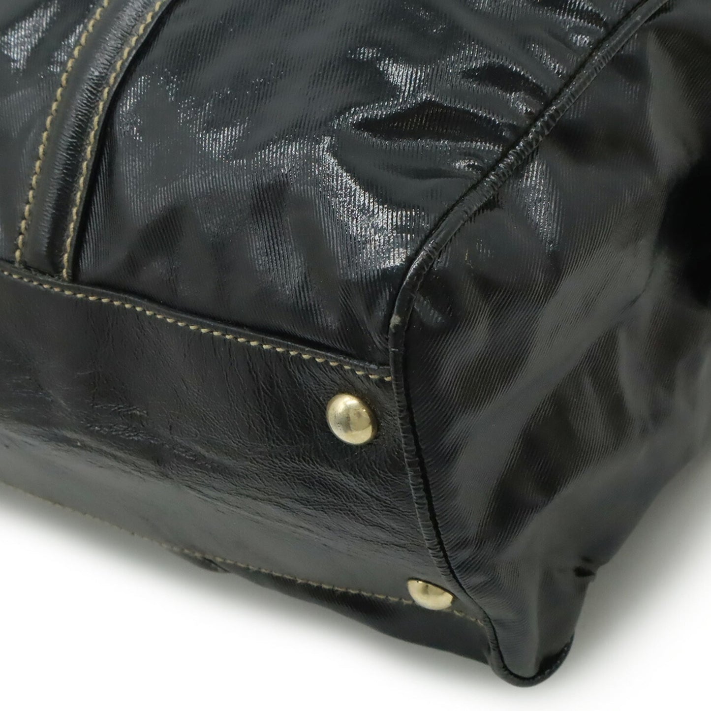 Gucci Black Coated Canvas Handbag