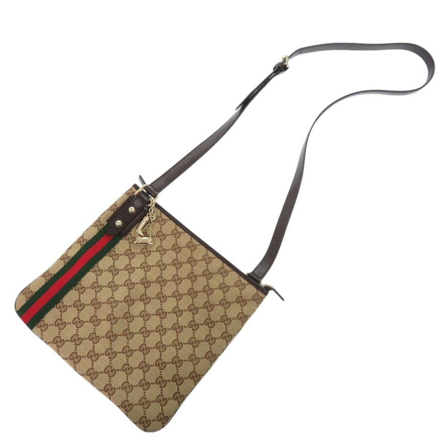 Gucci Beige Gg Canvas Shoulder Bag