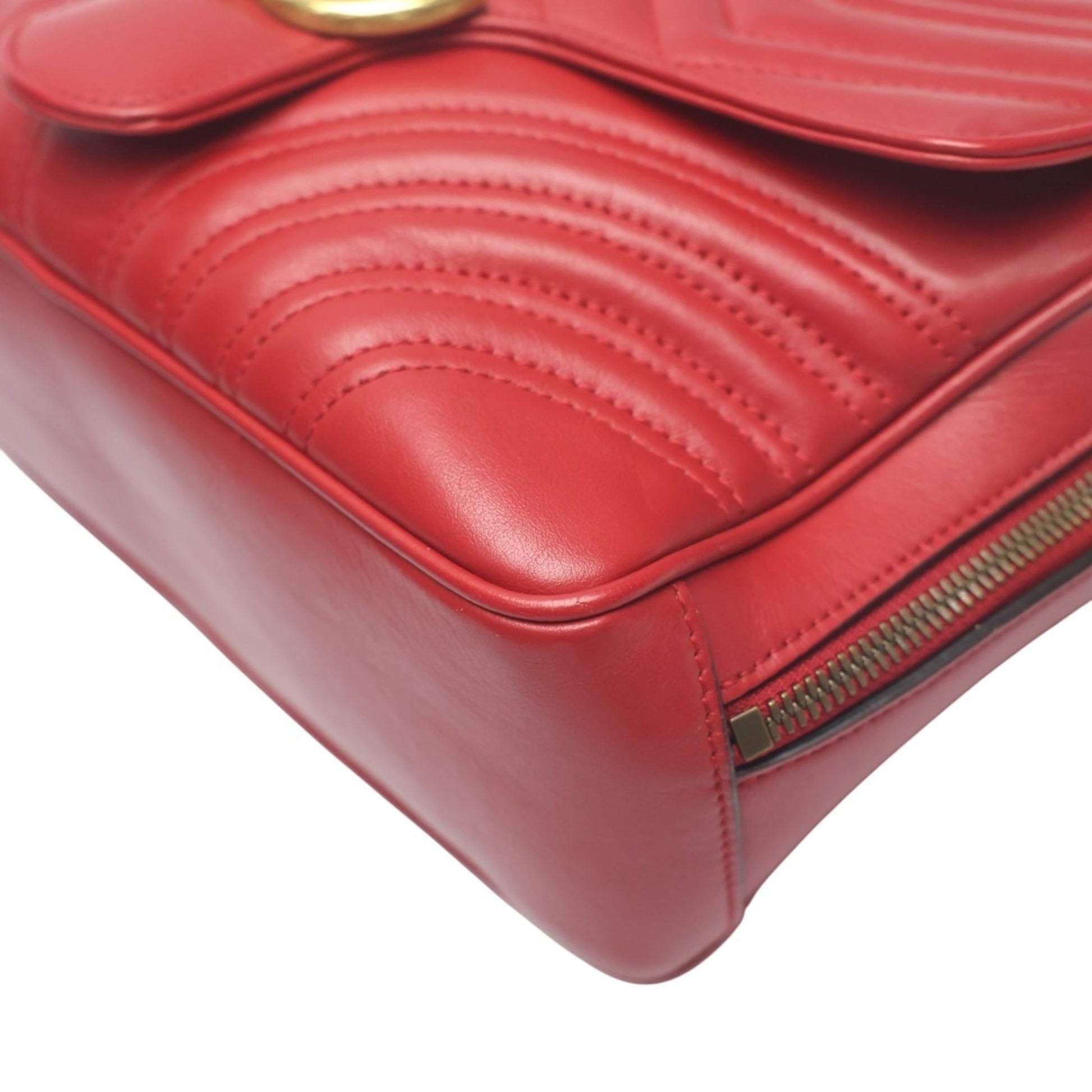 Gucci Red Color Leather Fanny Pack Sling Bag