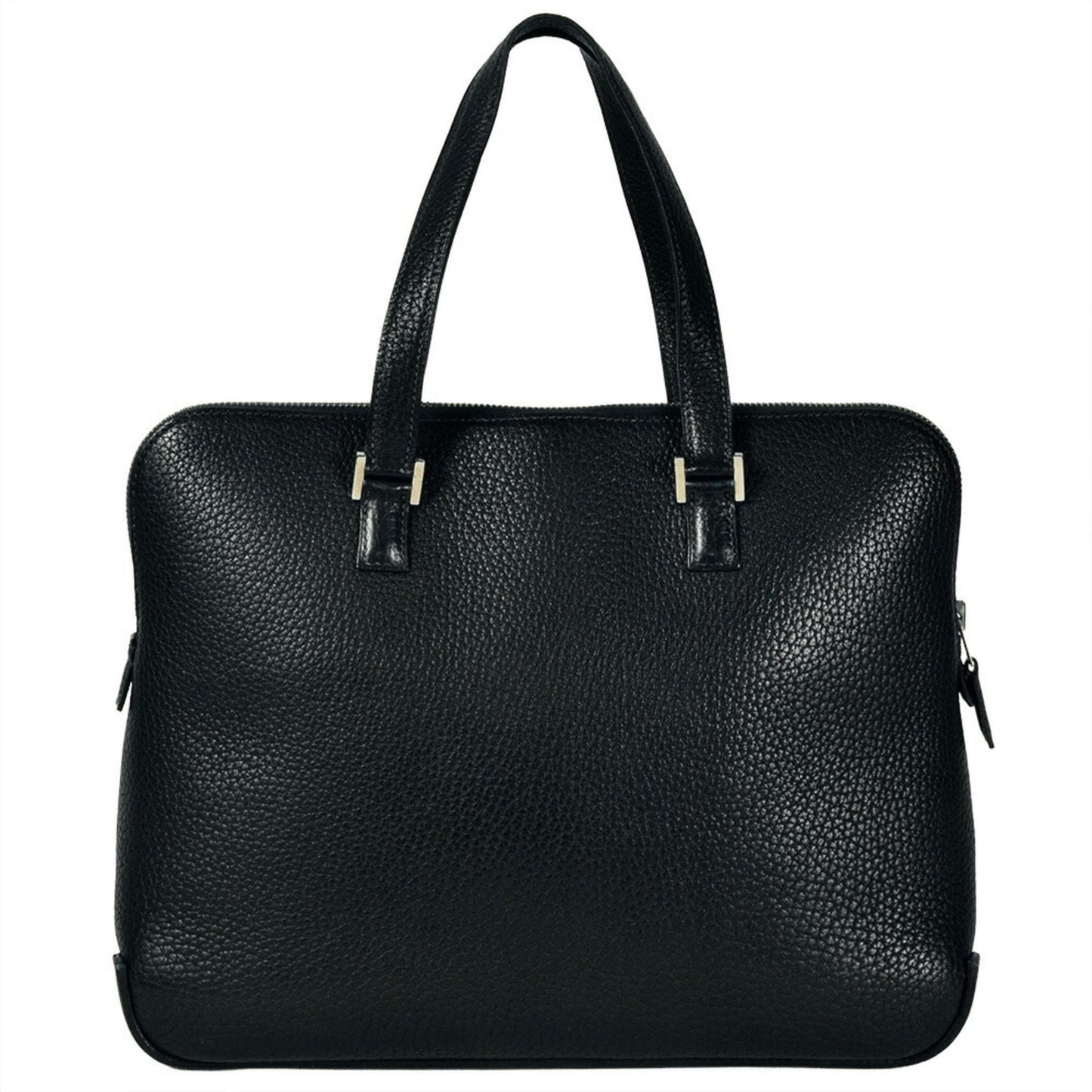 Hermes Fjord Briefcase Tote Bag Leather Navy