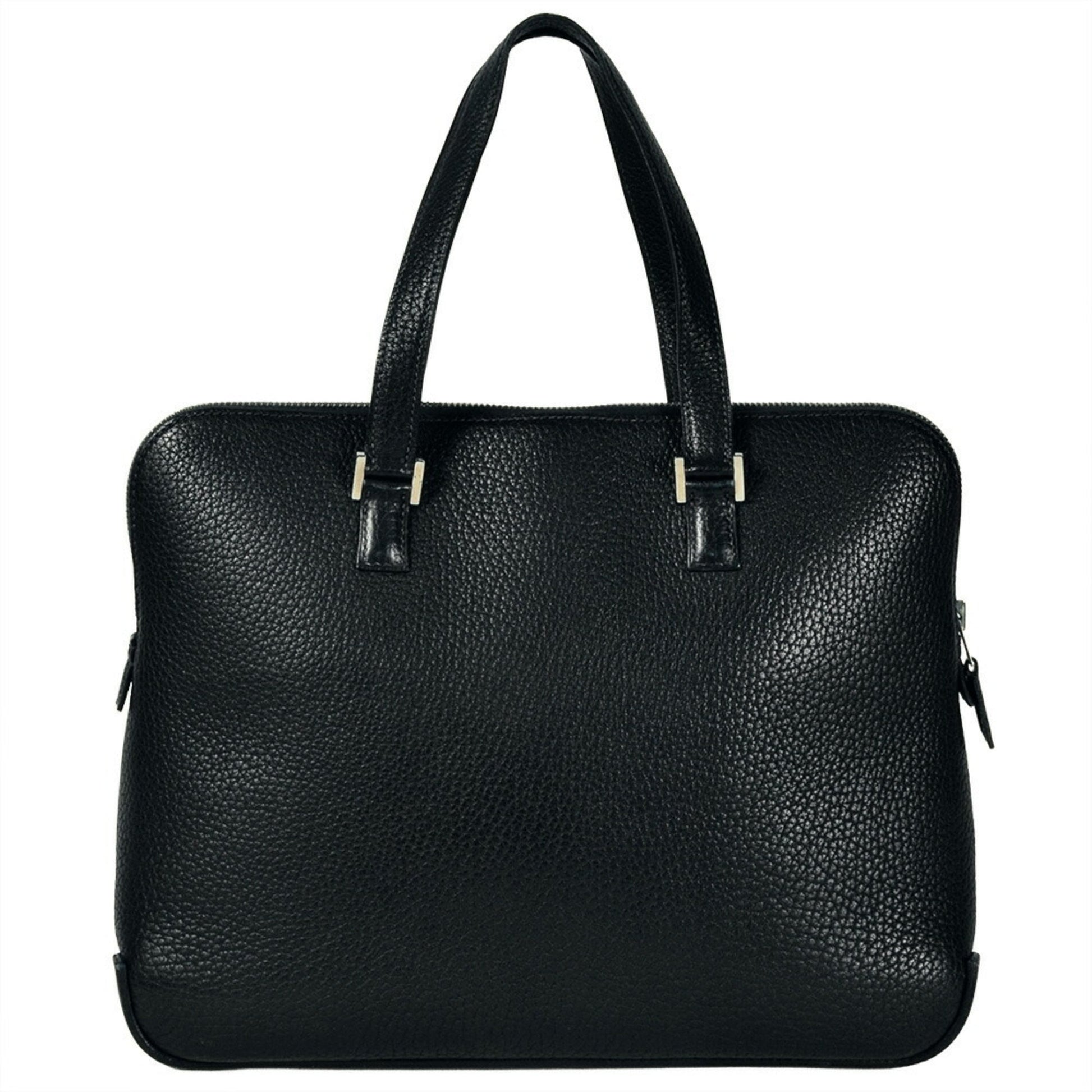 Hermes Fjord Briefcase Tote Bag Leather Navy