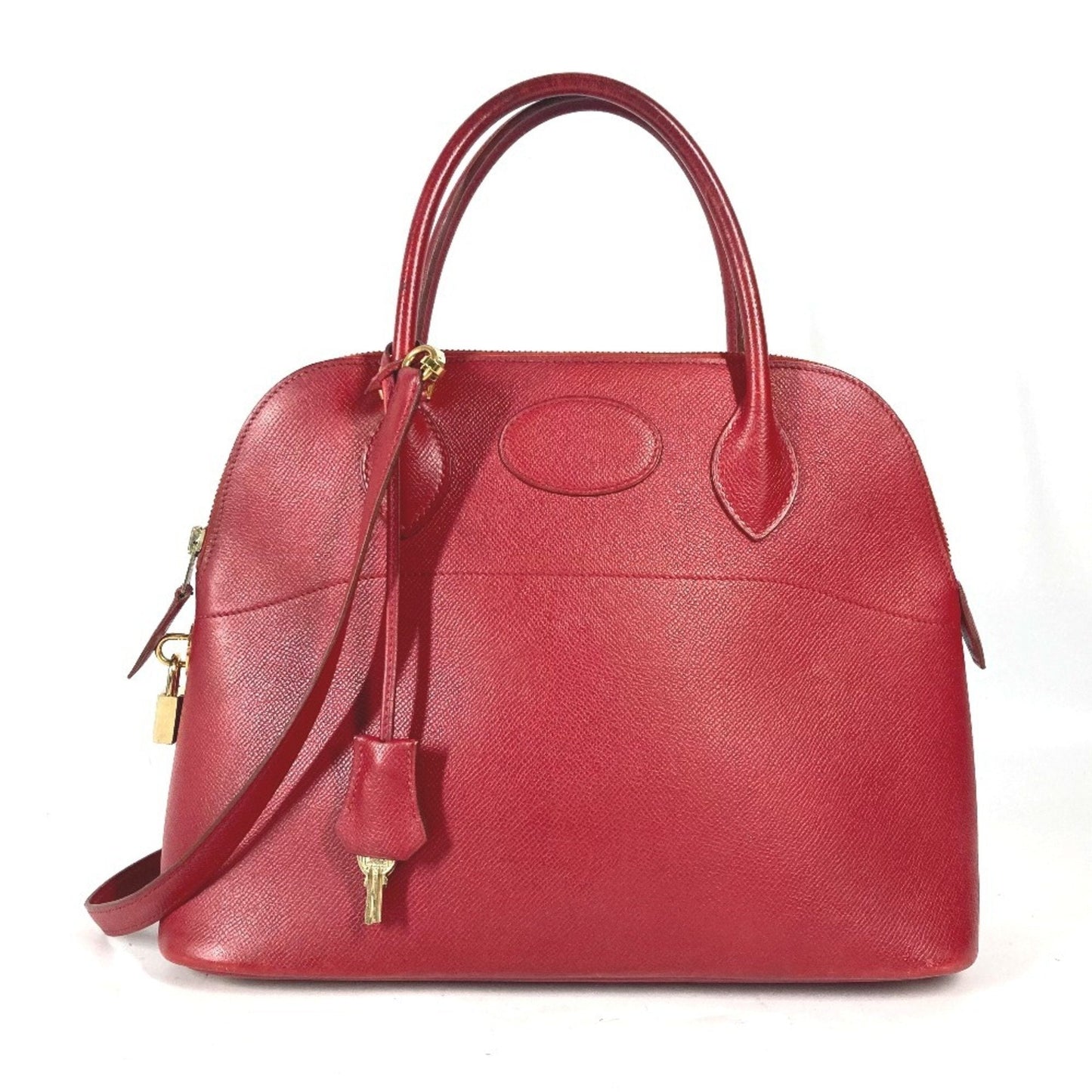 Hermes Color Courchevel Handbag Shoulder Bag Tote Bag Leather Red