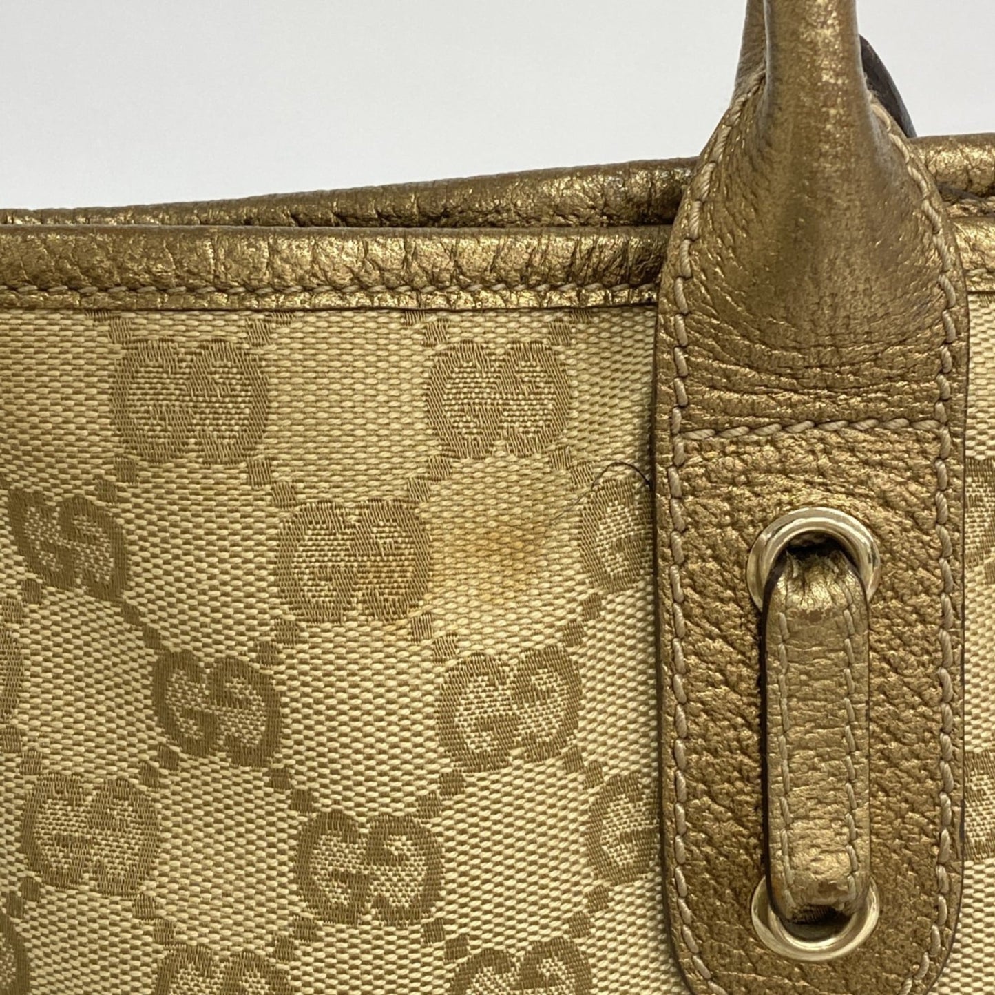 Gucci Beige Canvas Tote Bag