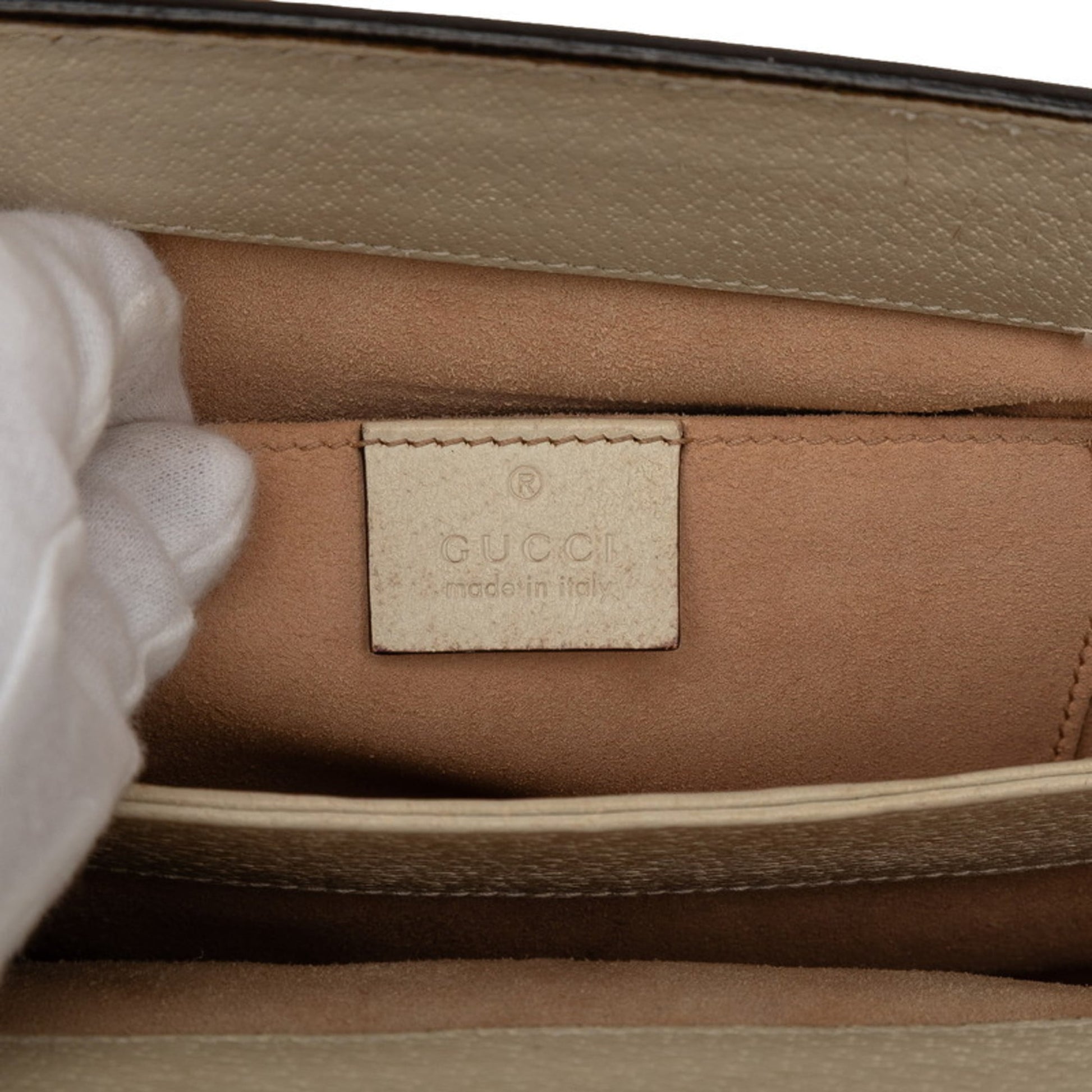 Gucci Beige Multi-Color Leather Shoulder Bag