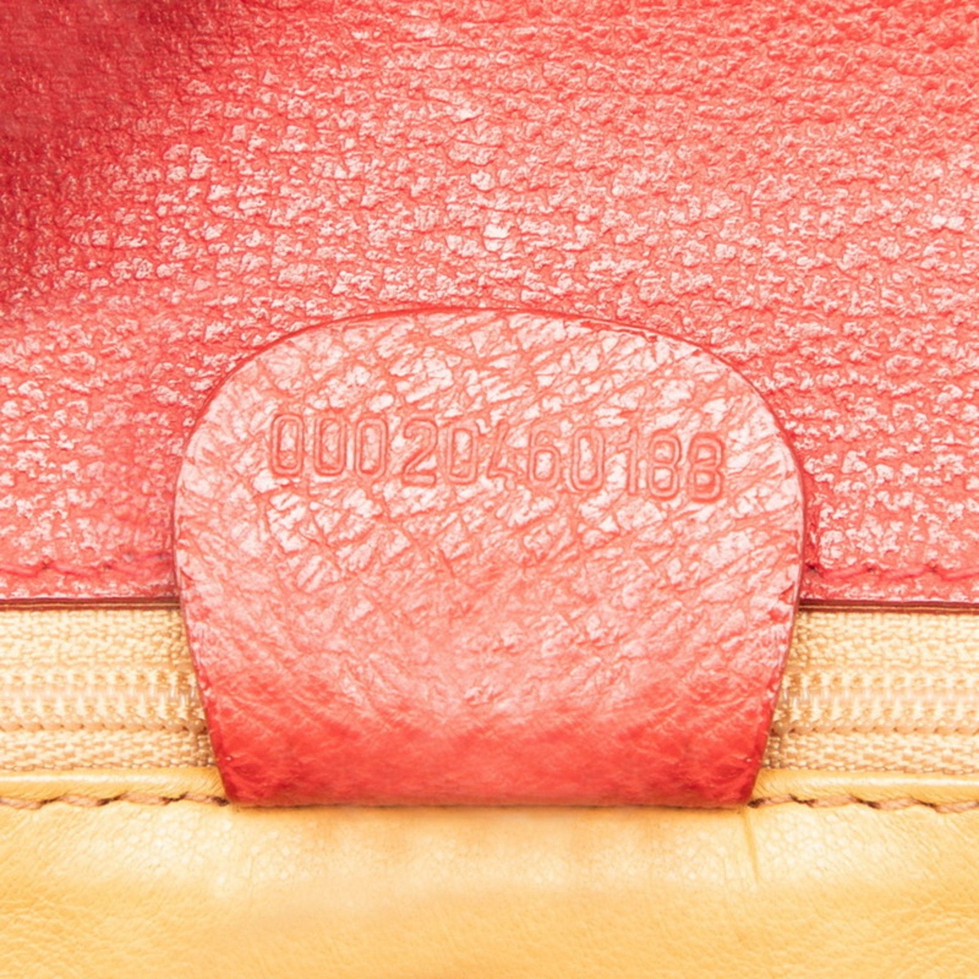 Gucci Red Color Leather Handbag Shoulder Bag