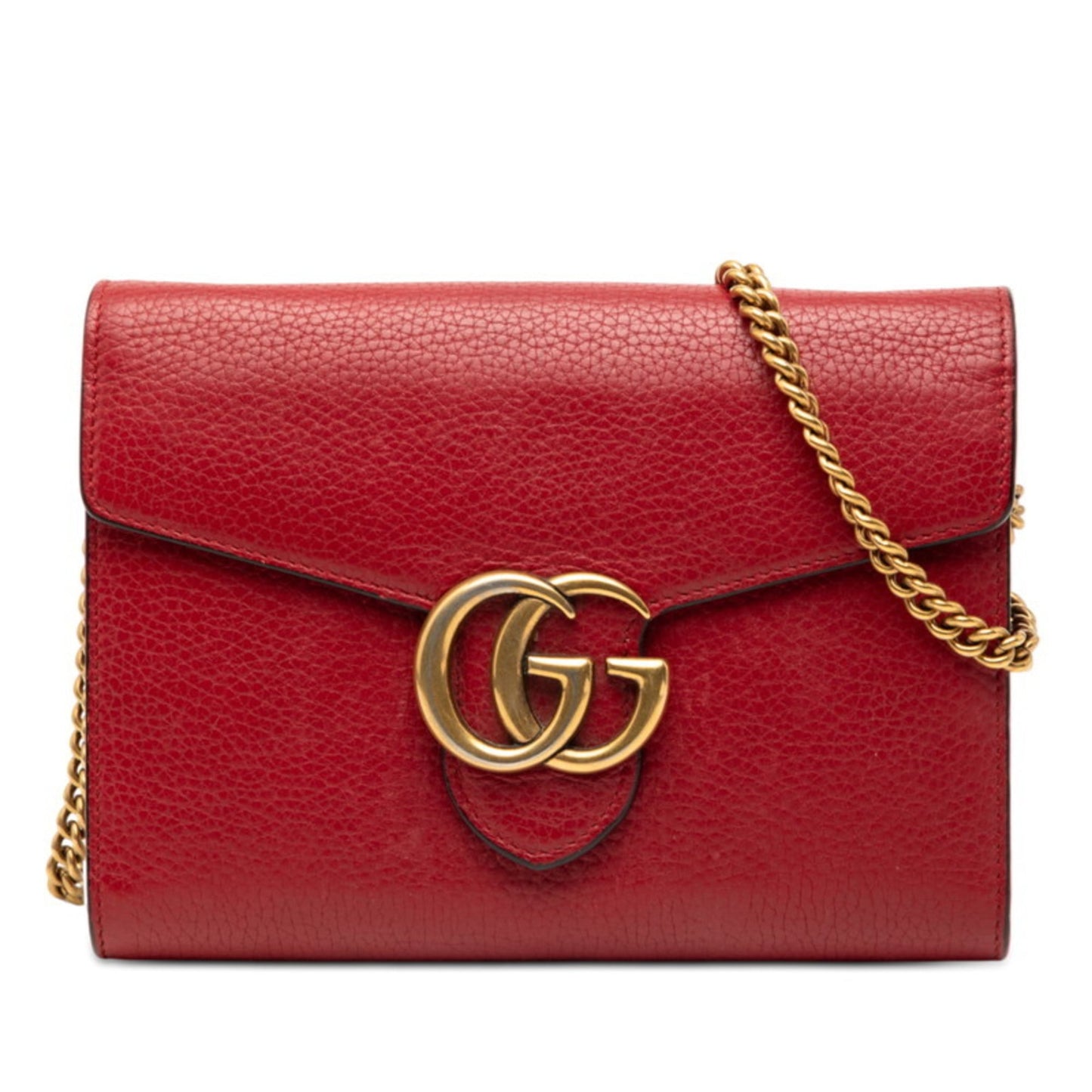 Gucci Red Color Leather Shoulder Bag