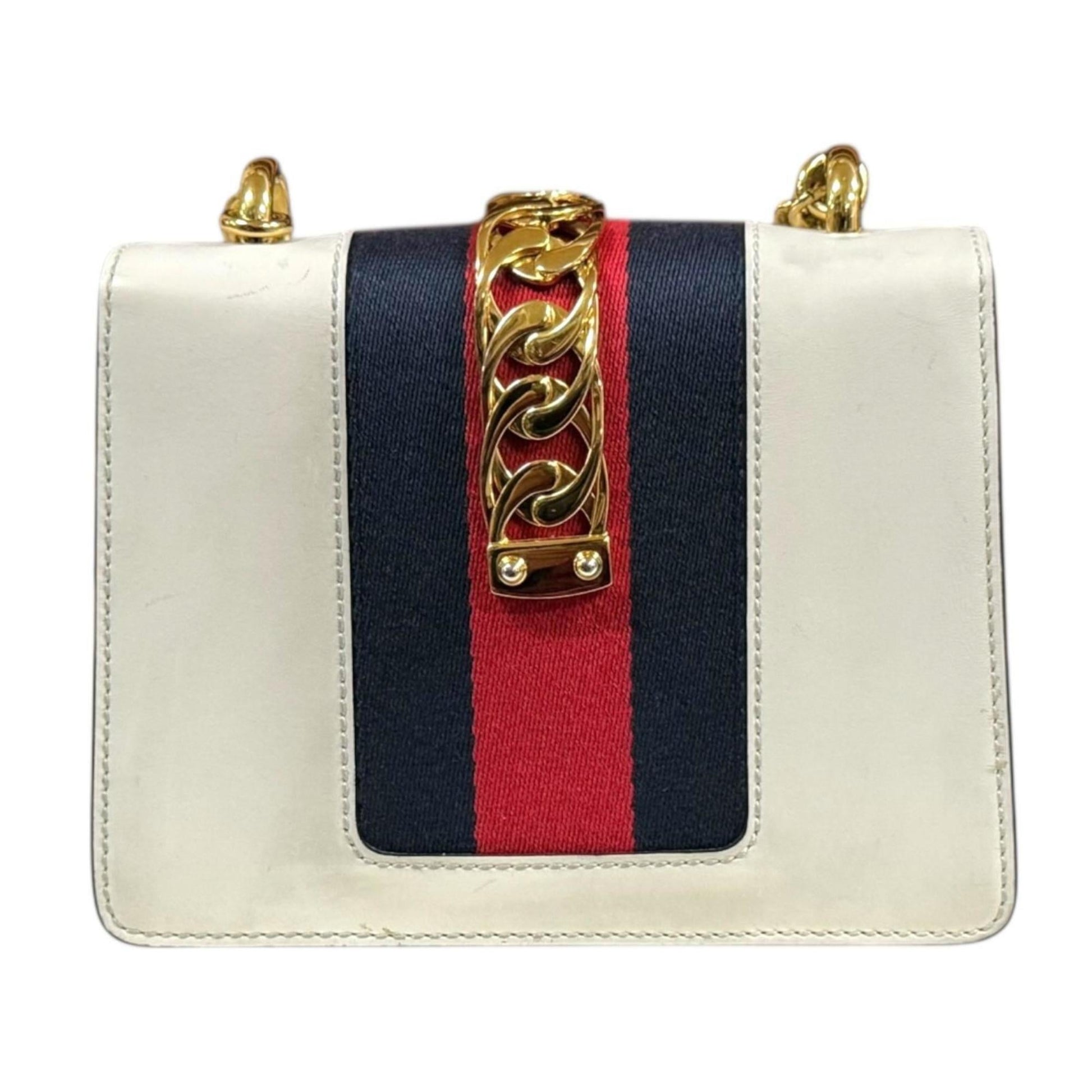 Gucci Ivory White Leather Shoulder Bag