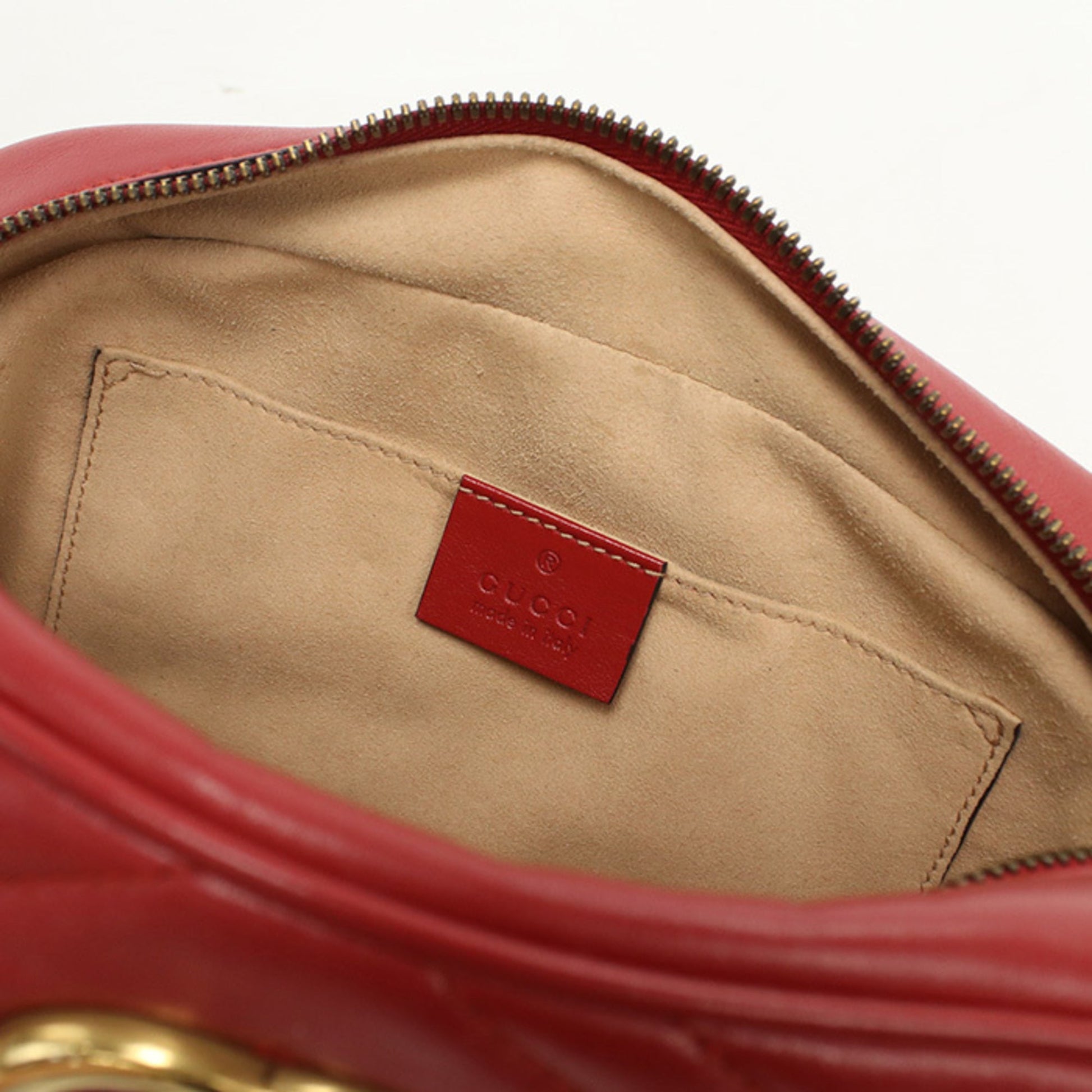 Gucci Red Color Leather Shoulder Bag