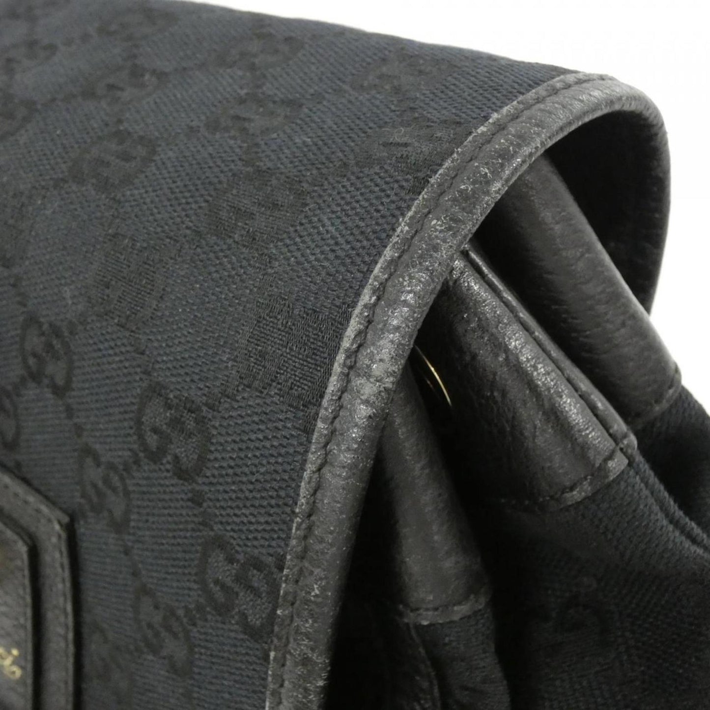 Gucci Black Gg Canvas Backpack