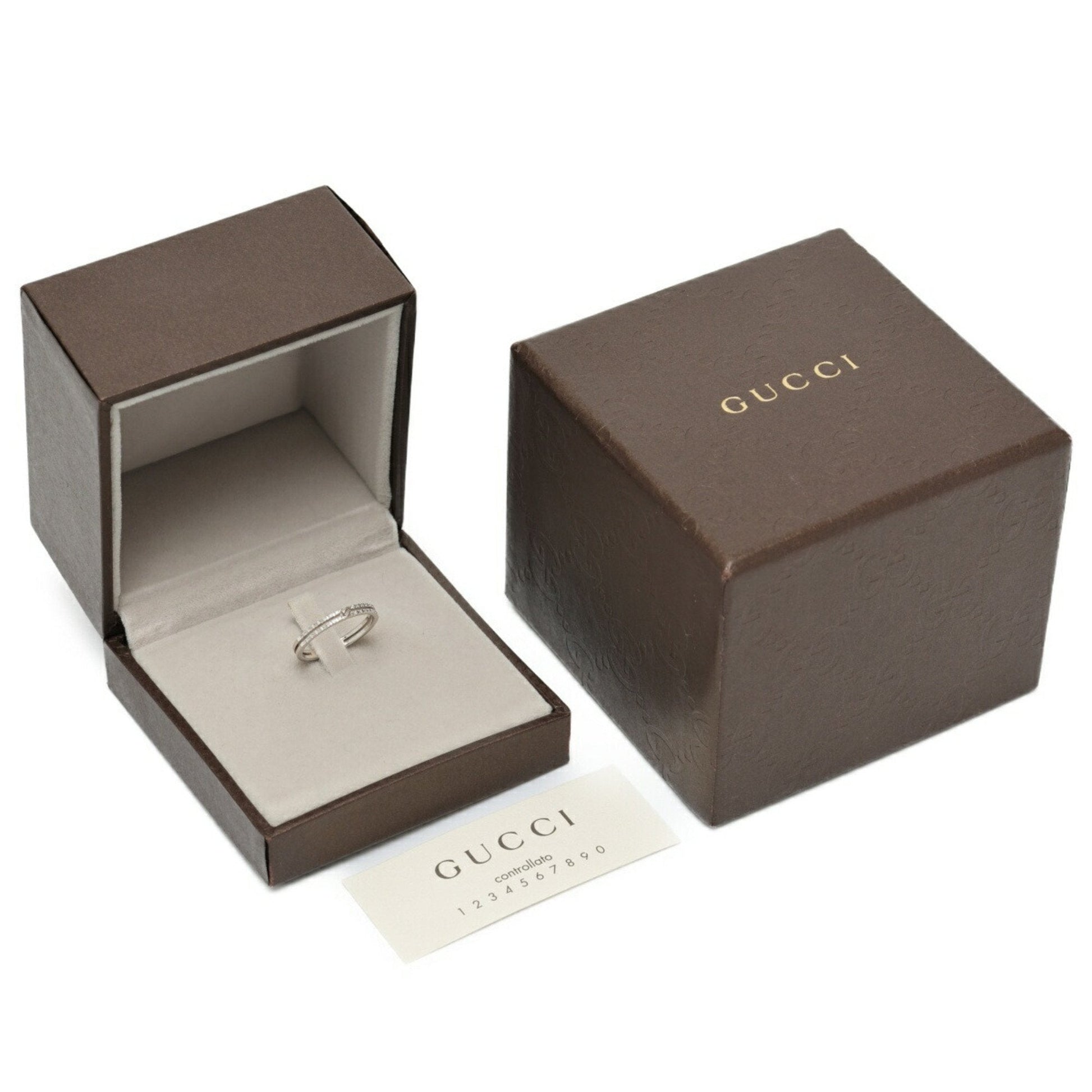 Gucci Clear White Gold White Gold (18K) Band Ring