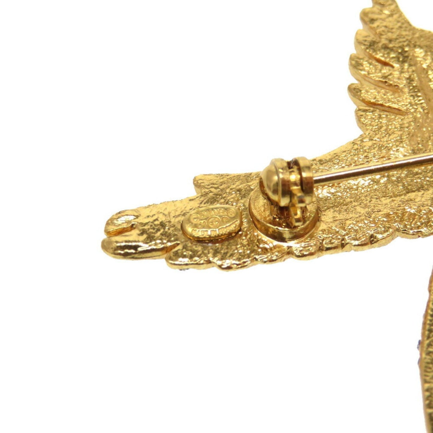 Chanel Eagle Stone Gold Coco Mark Brooch 0286 CHANEL