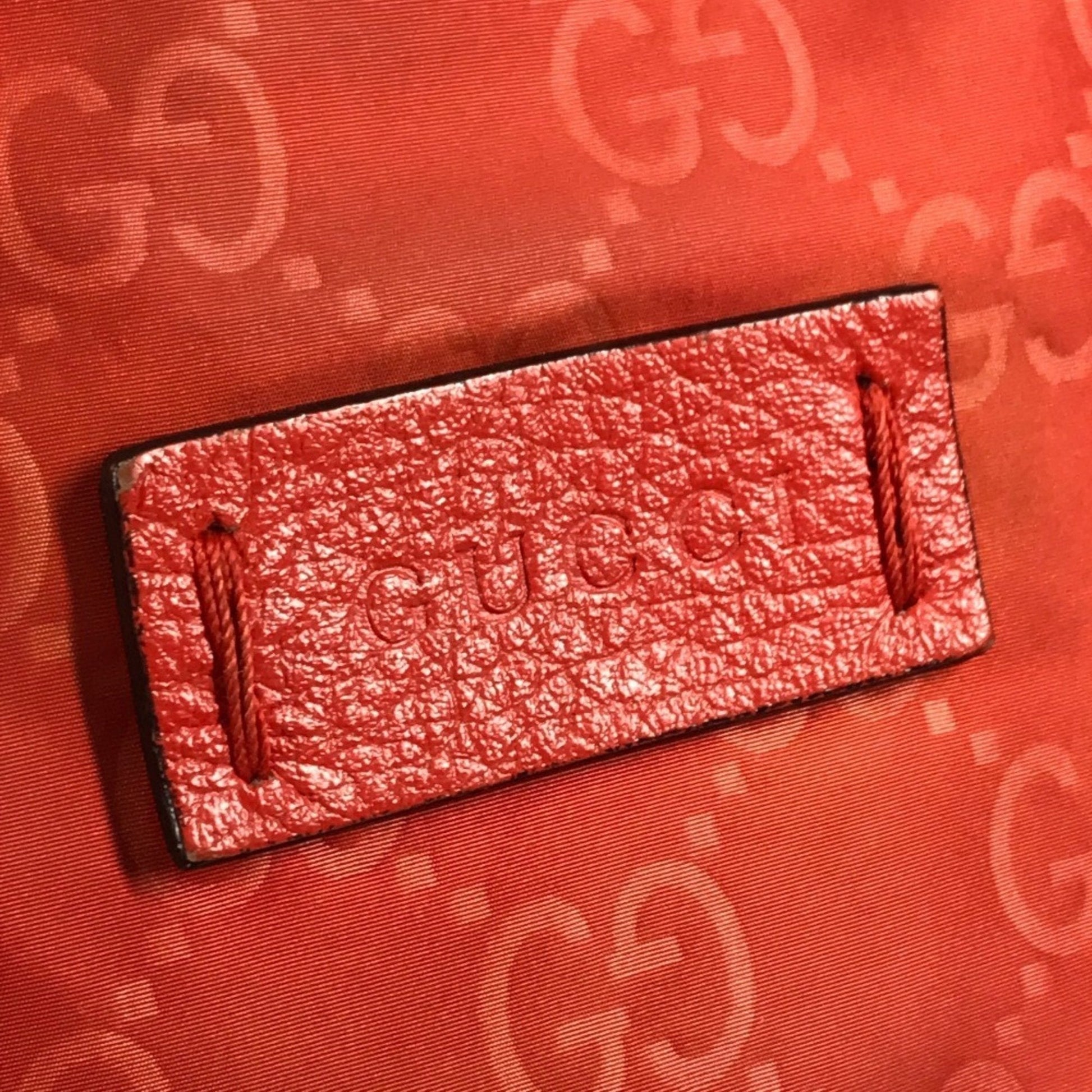 Gucci Orange Nylon Handbag Shoulder Bag Tote Bag