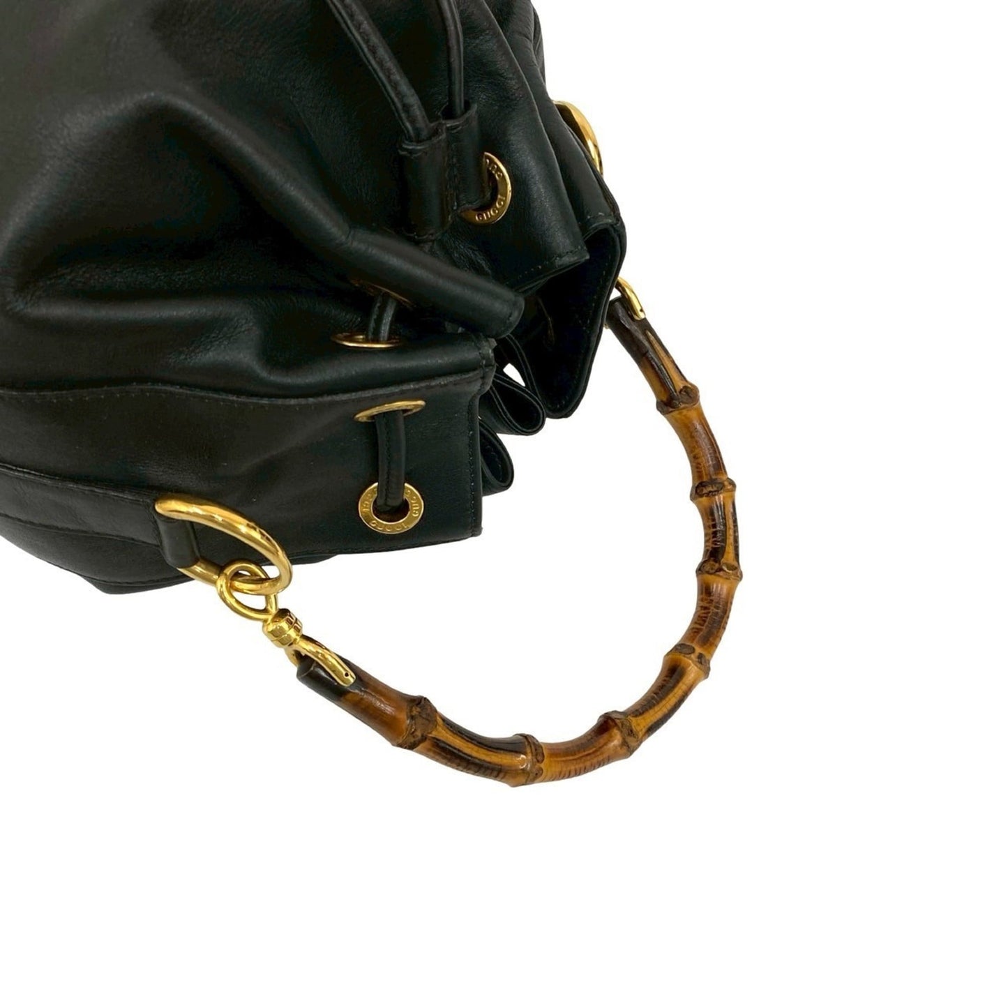 Gucci Black Leather Handbag Shoulder Bag
