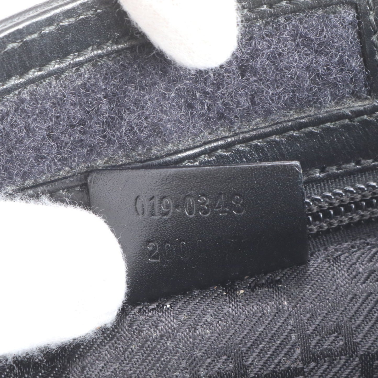 Gucci Black Leather Nylon Shoulder Bag