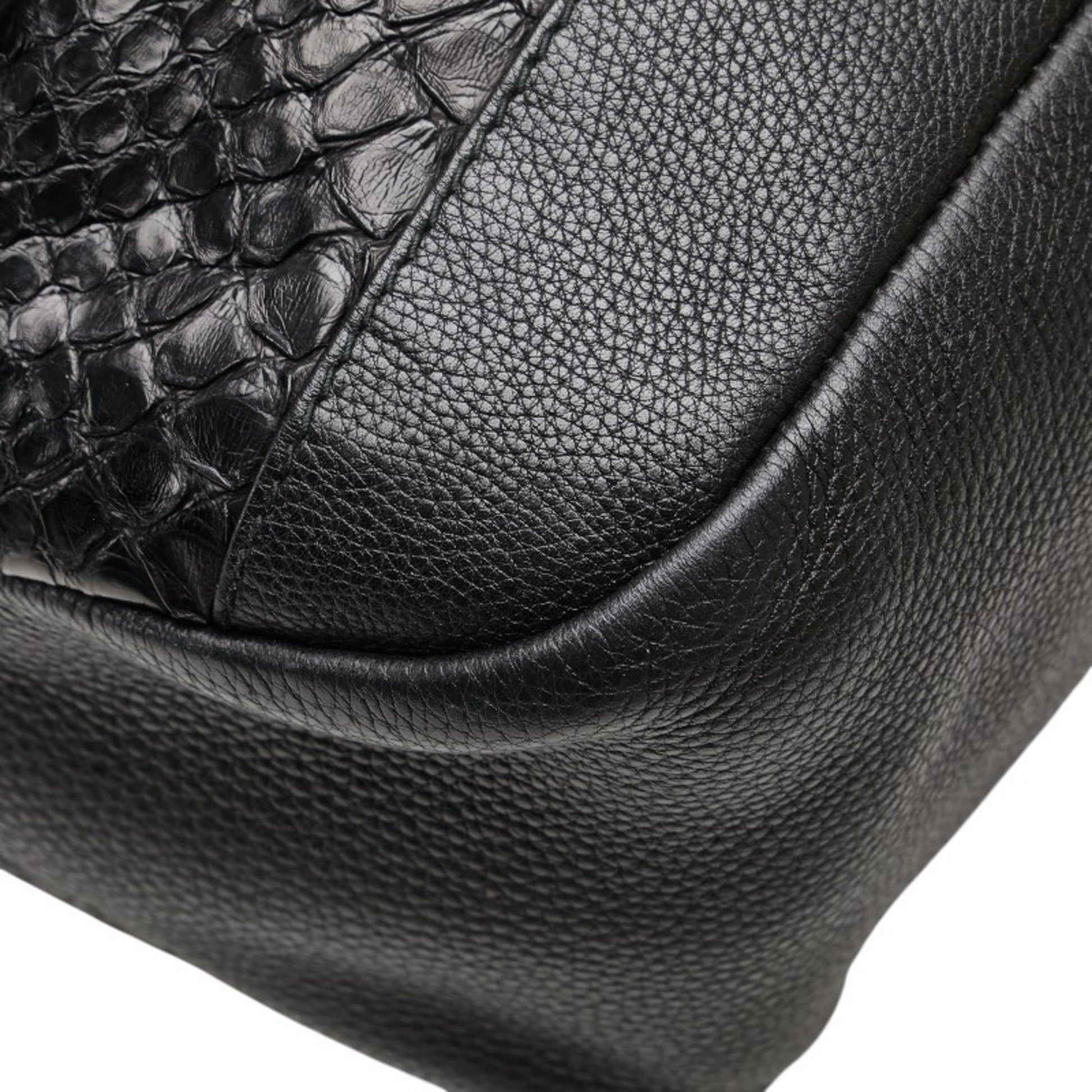 Gucci Black Leather Shoulder Bag Tote Bag