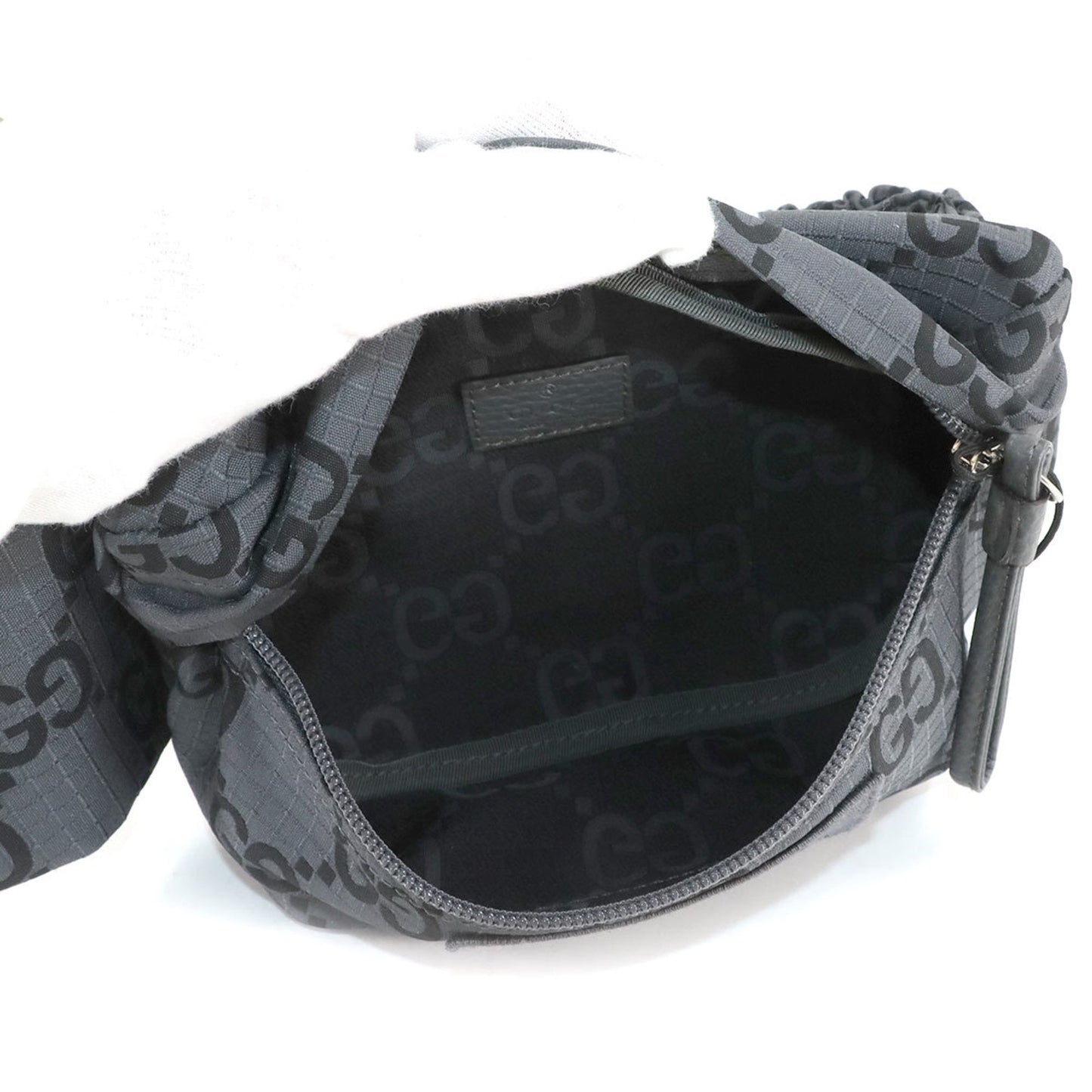 Gucci Gray Polyester Leather Fanny Pack Sling Bag