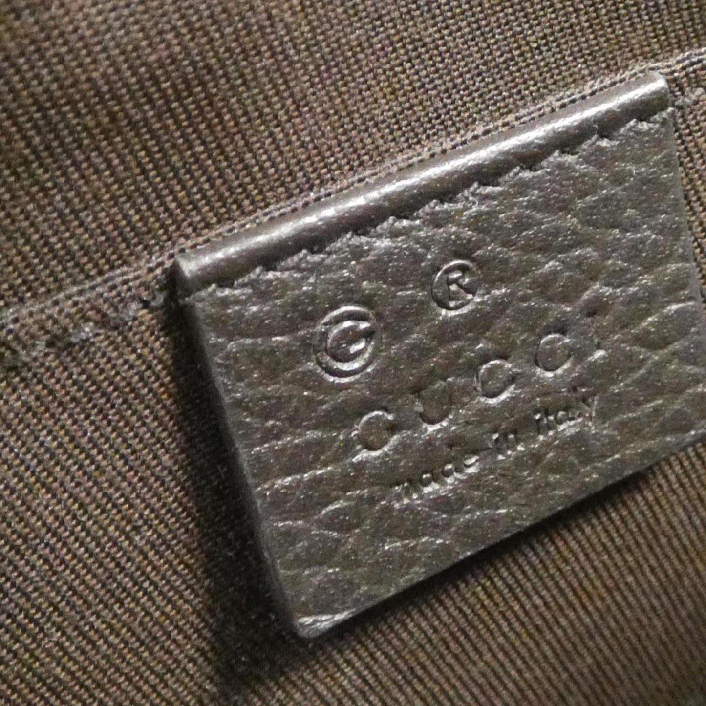 Gucci Beige Brown Gg Canvas Leather Fanny Pack