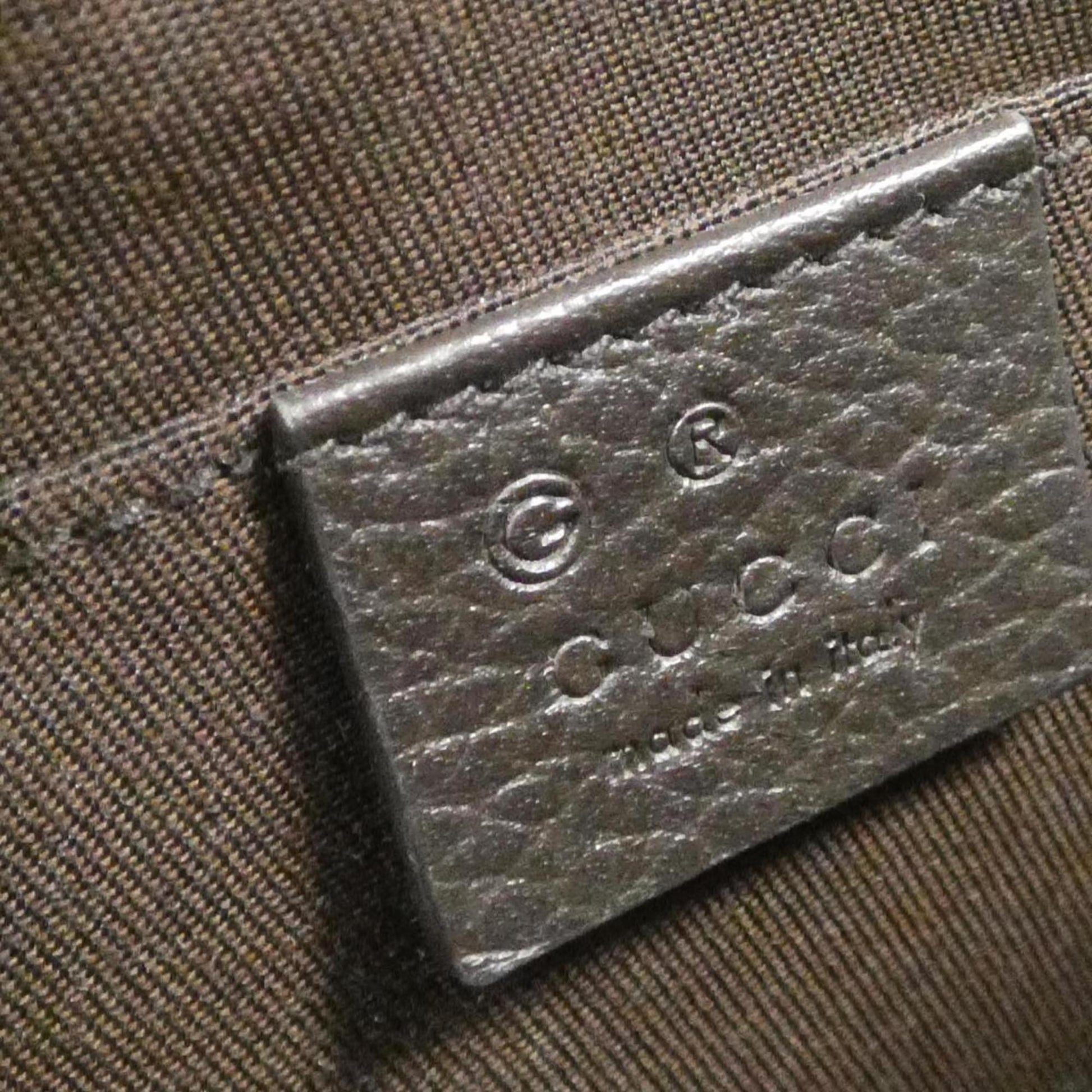 Gucci Beige Brown Gg Canvas Leather Fanny Pack