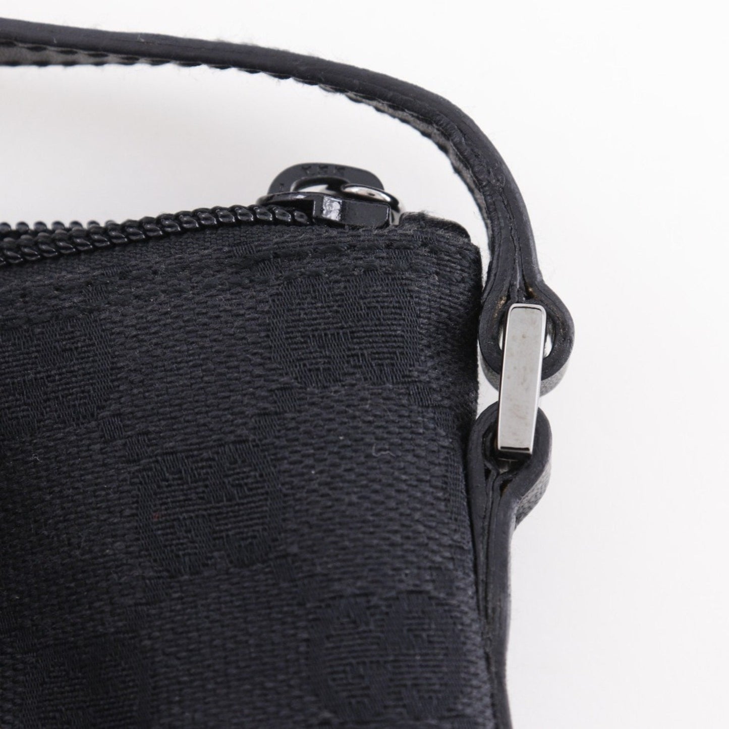 Gucci Black Gg Canvas Handbag