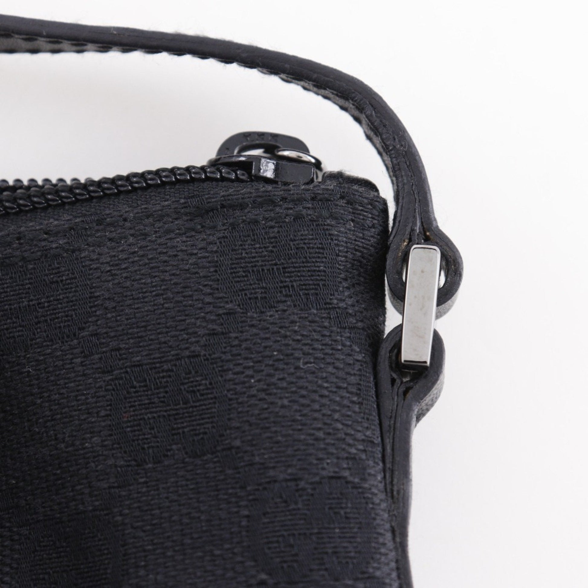 Gucci Black Gg Canvas Handbag