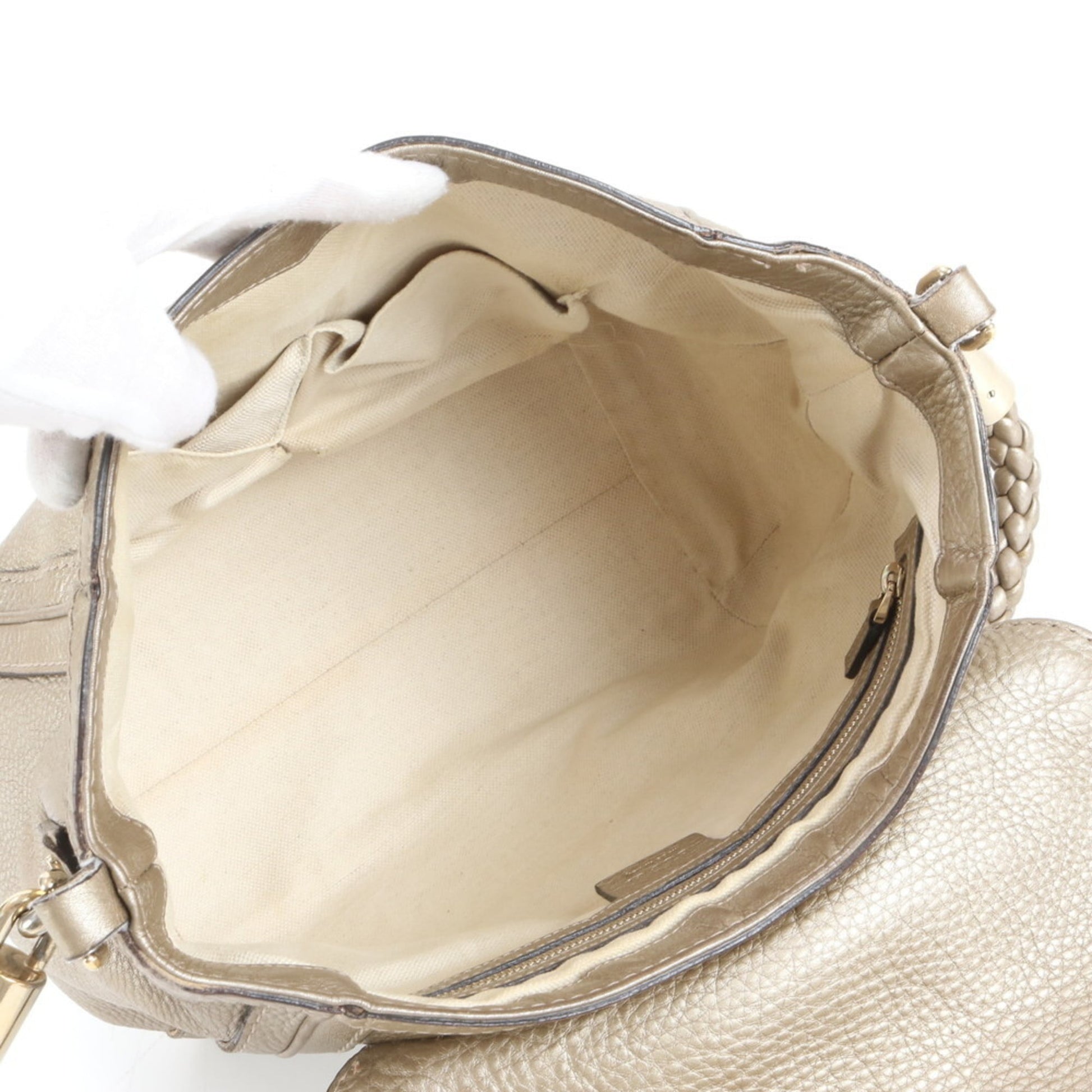 Gucci Gold Leather Shoulder Bag