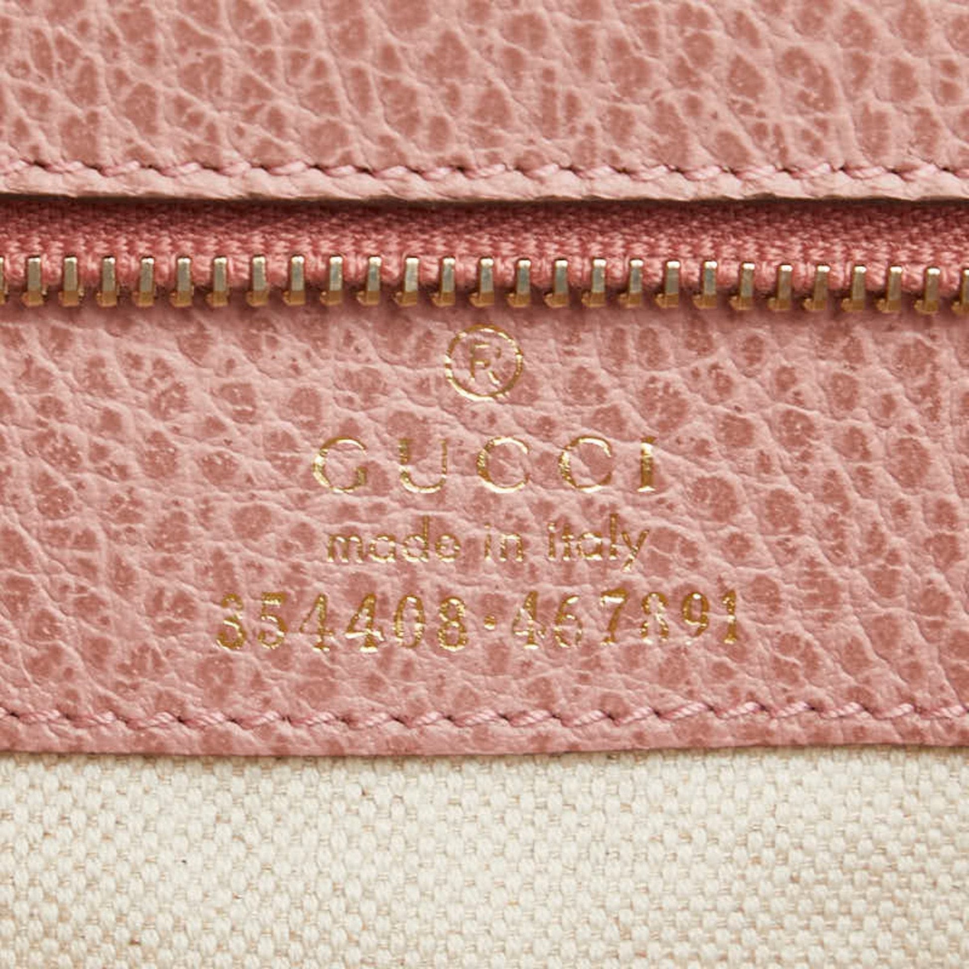 Gucci Pink Leather Shoulder Bag Tote Bag