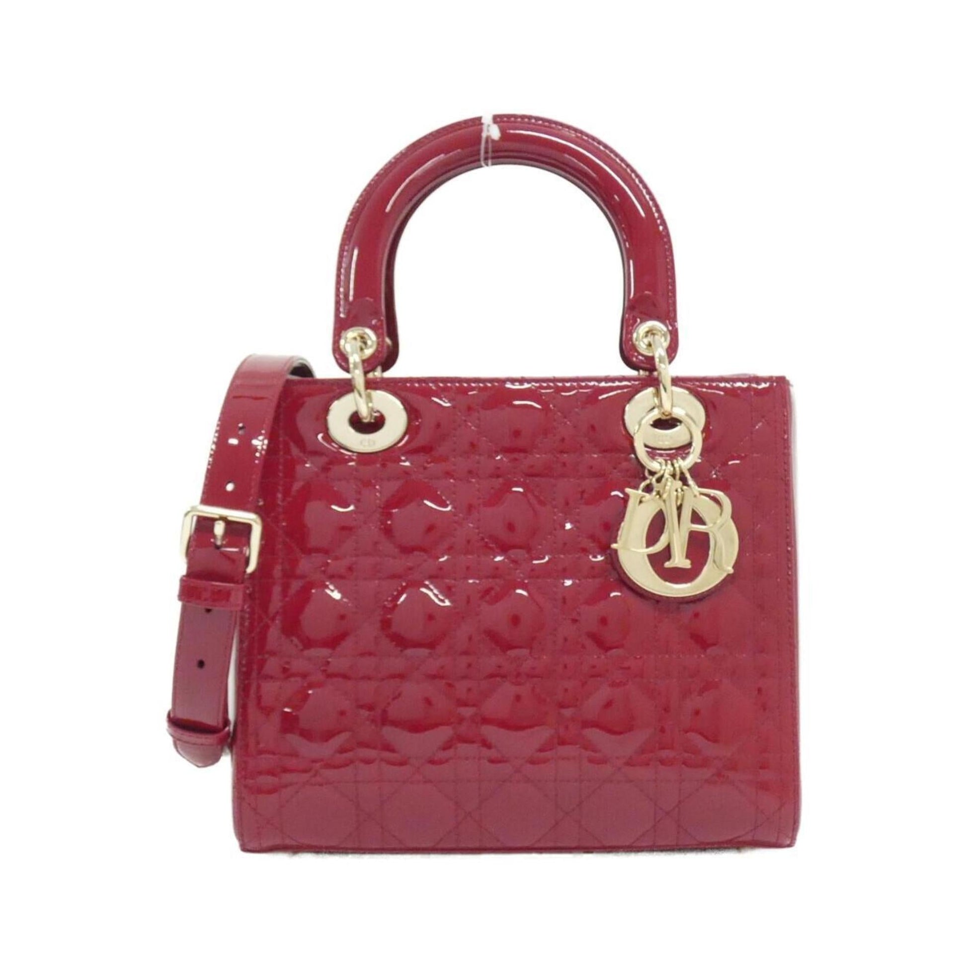 Dior Handbag Christian Cherry 2 Leather Red