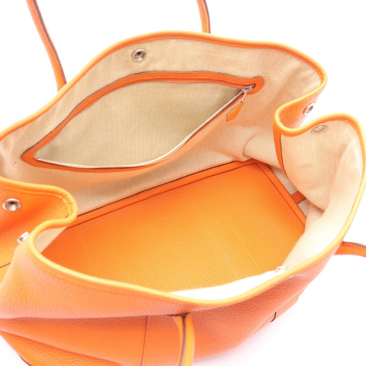 Hermes Negonda Tote Bag Leather Orange