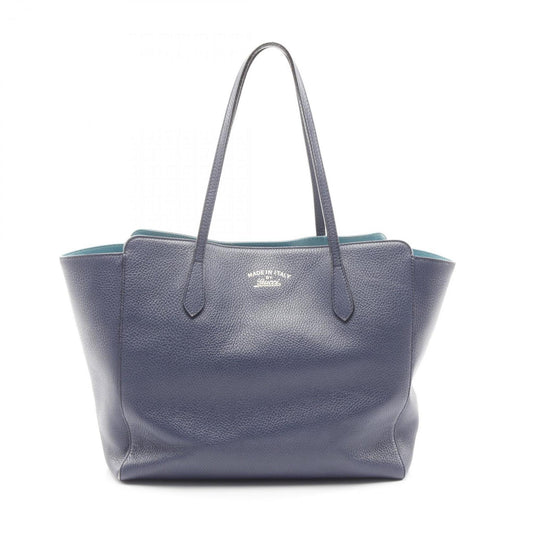Gucci Blue Leather Tote Bag