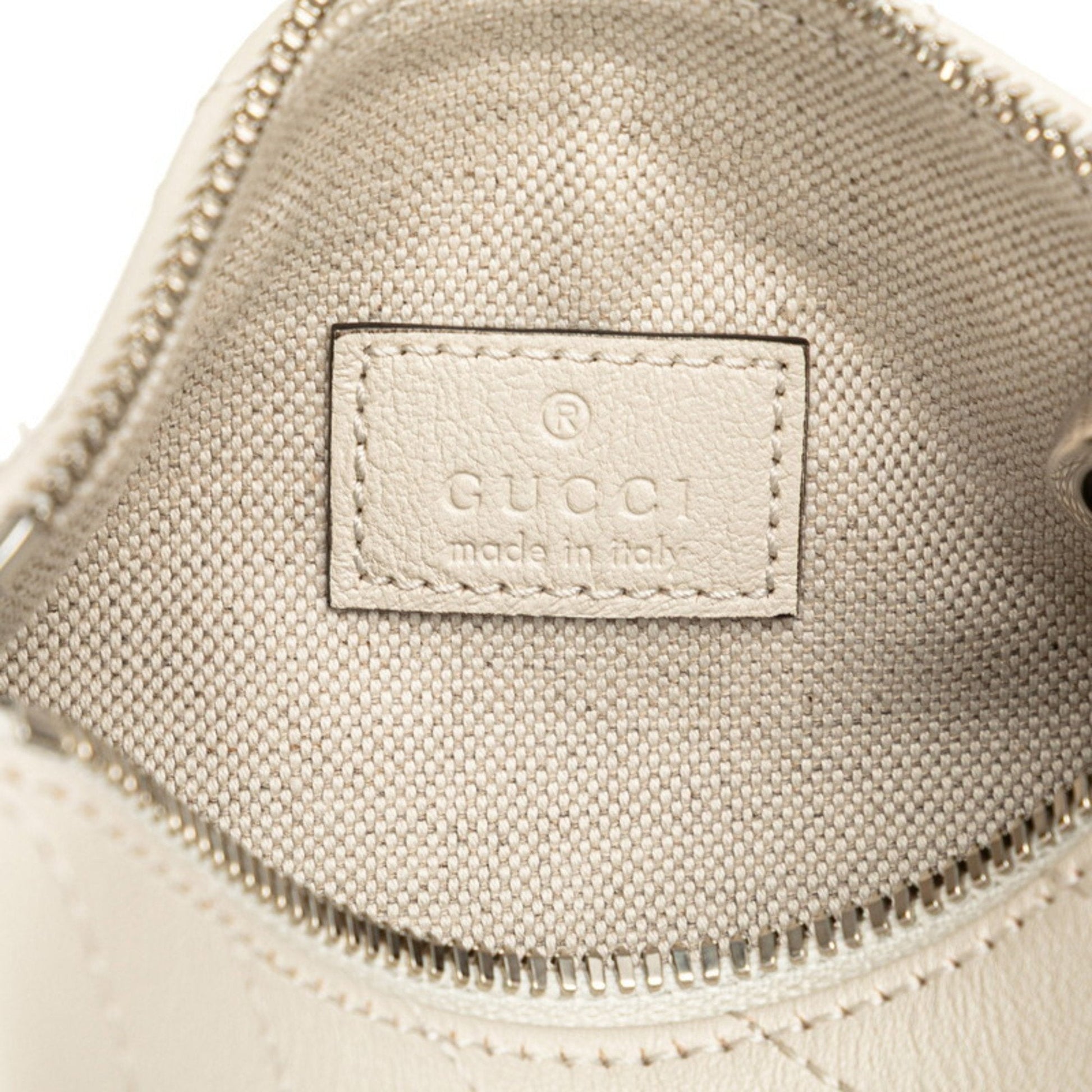 Gucci White Leather Handbag Shoulder Bag