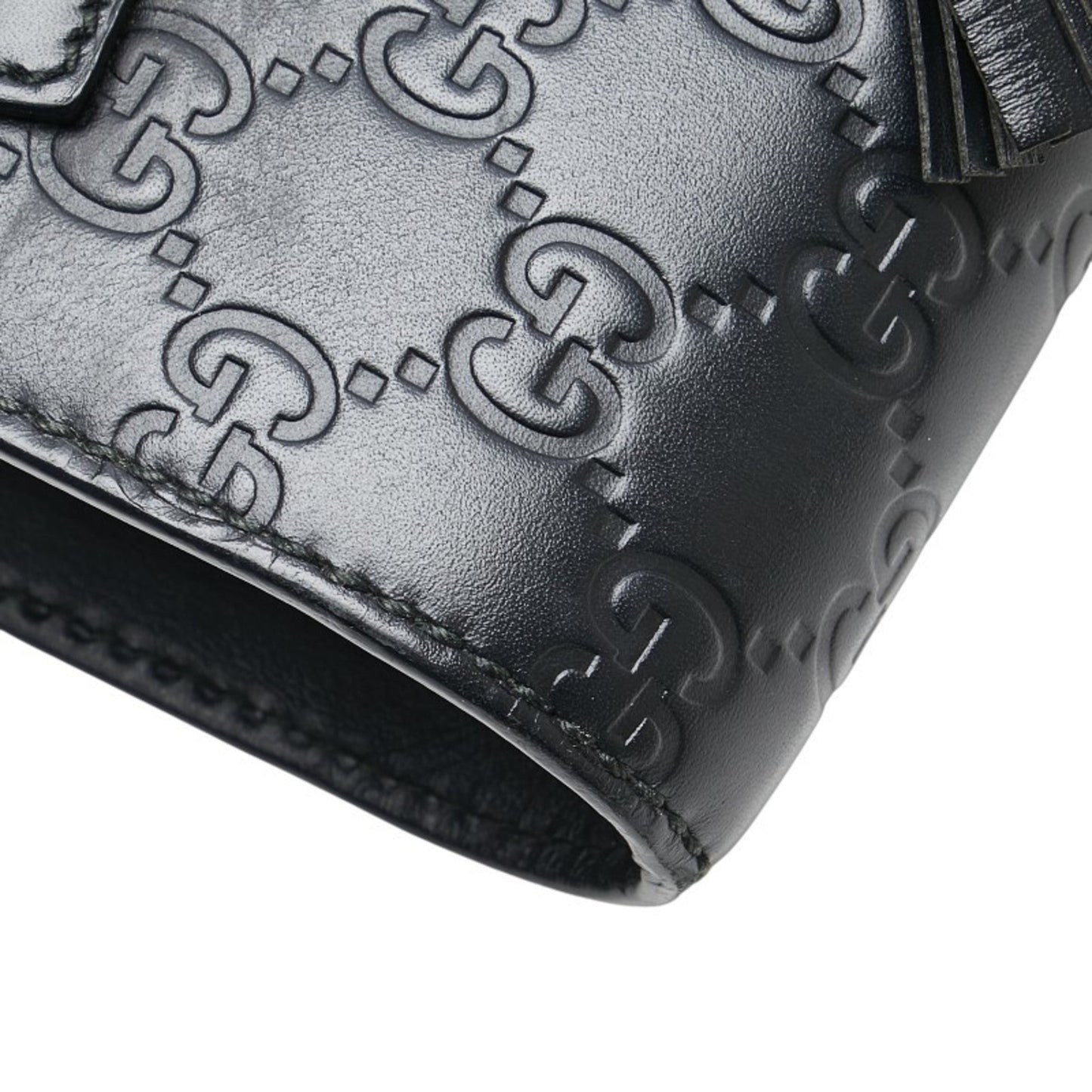 Gucci Horsebit Black Leather Shoulder Bag