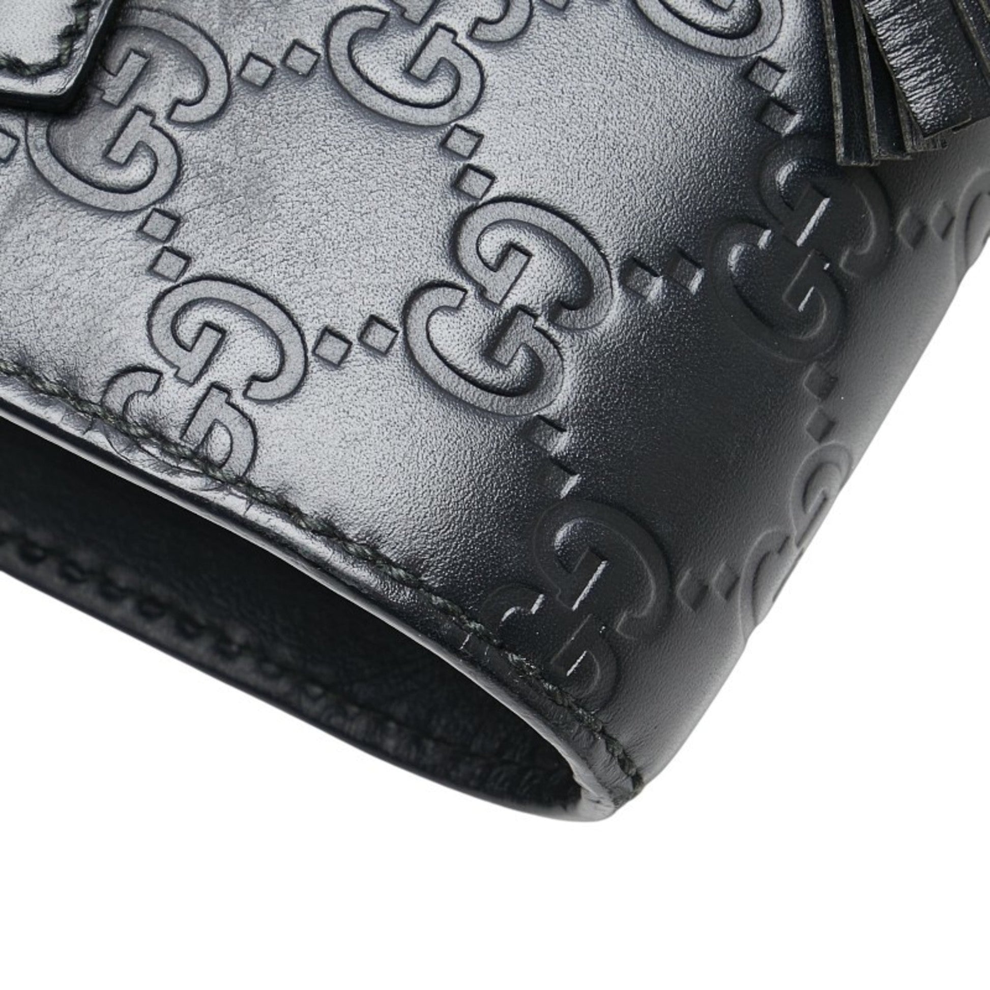 Gucci Horsebit Black Leather Shoulder Bag