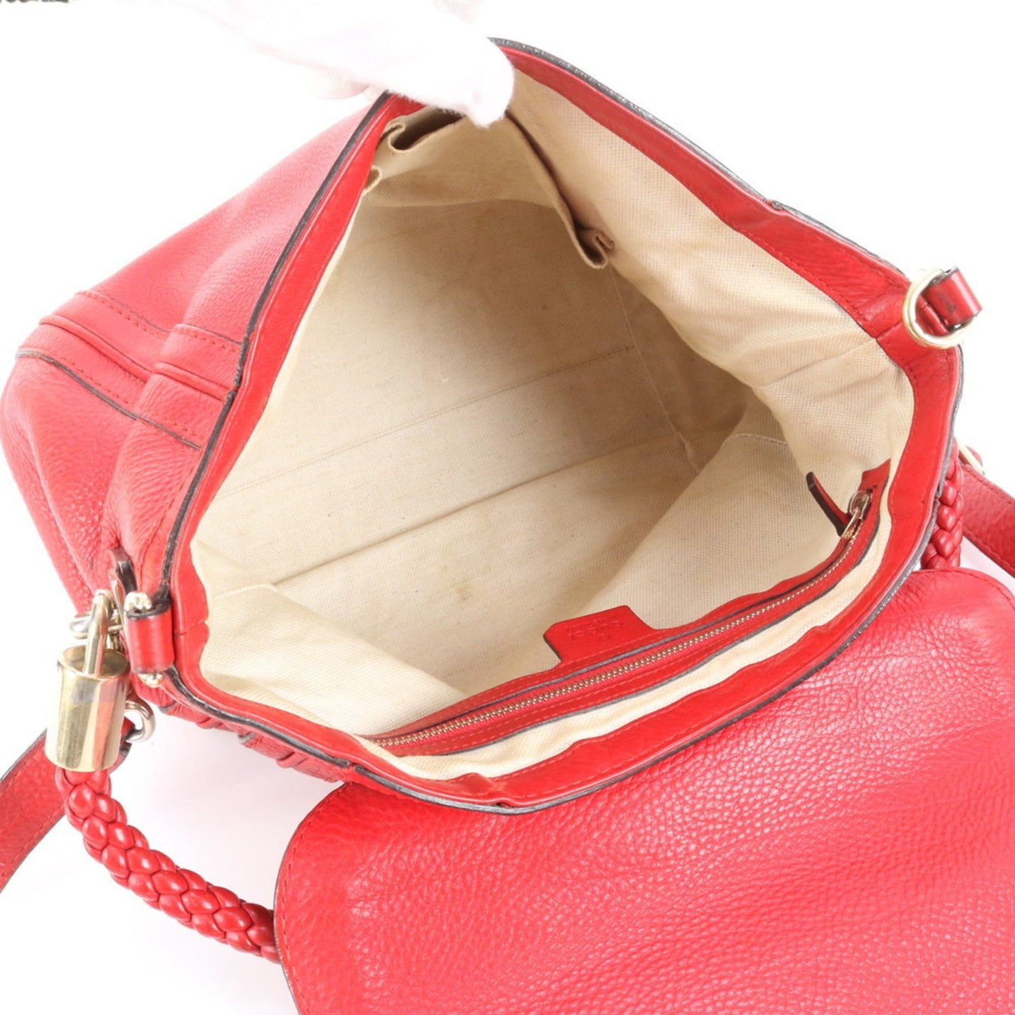 Gucci Red Color Leather Shoulder Bag