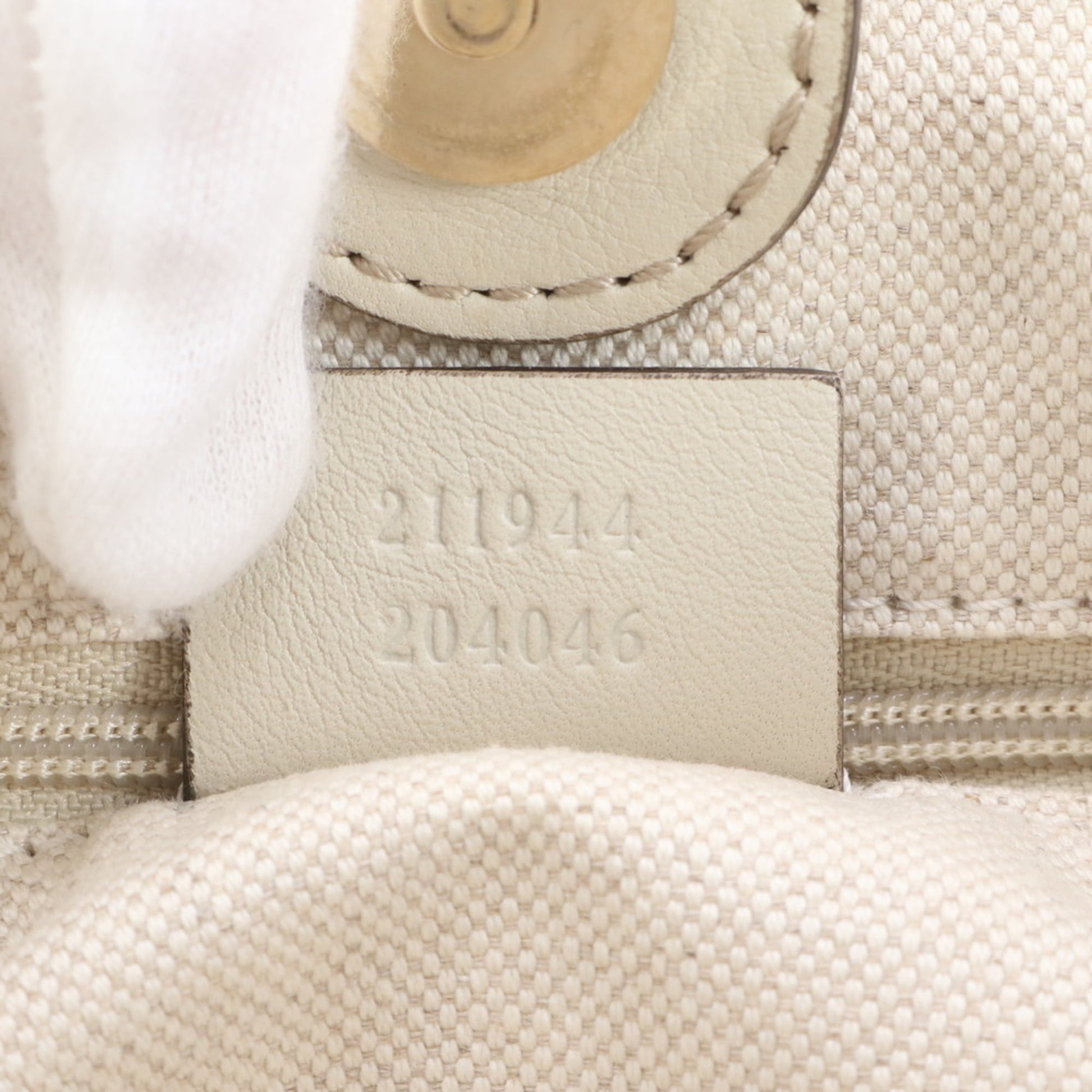 Gucci Ivory Leather Tote Bag