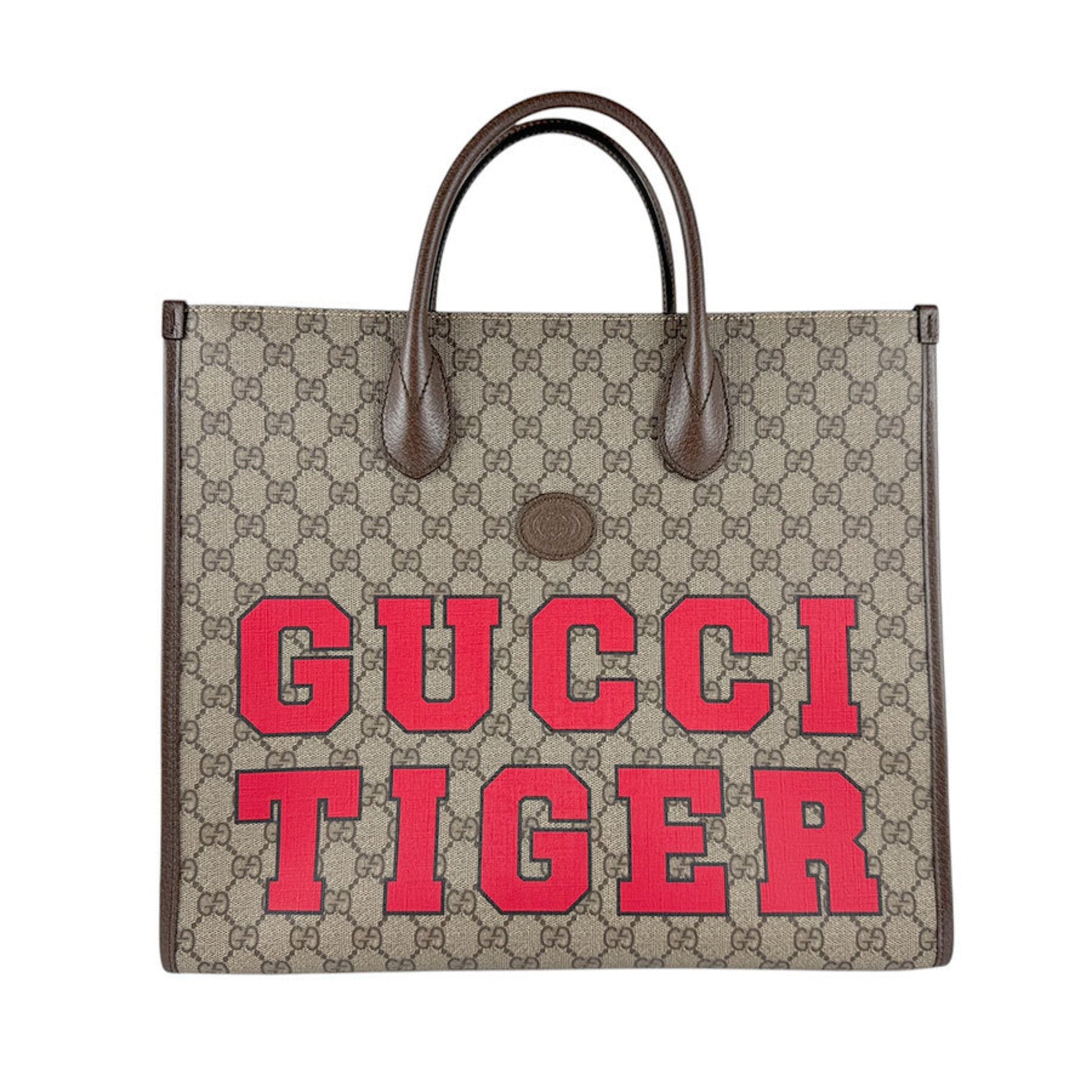 Gucci Brown Red Color Gg Supreme Handbag Shoulder Bag