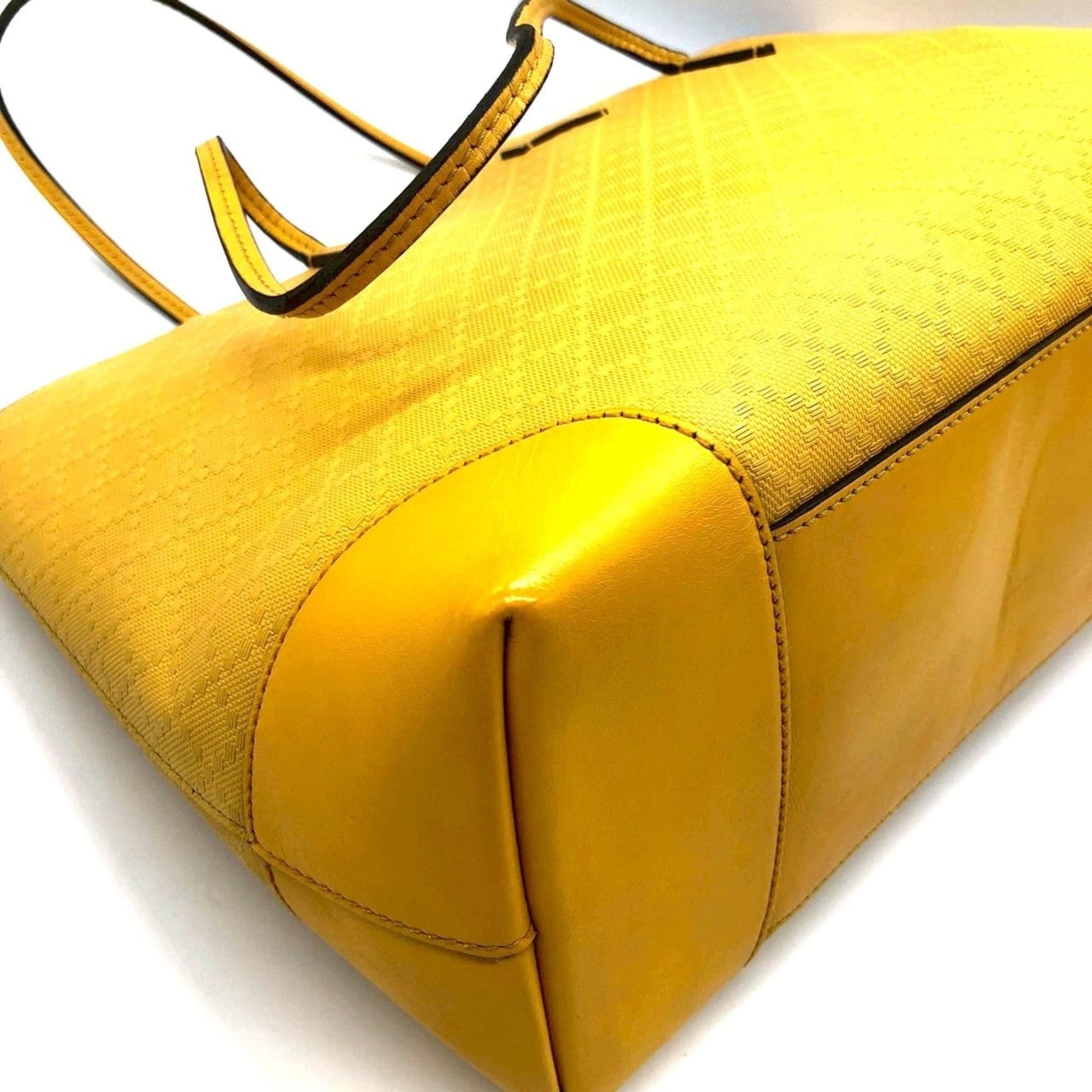 Gucci Diamante Yellow Leather Shoulder Bag Tote Bag